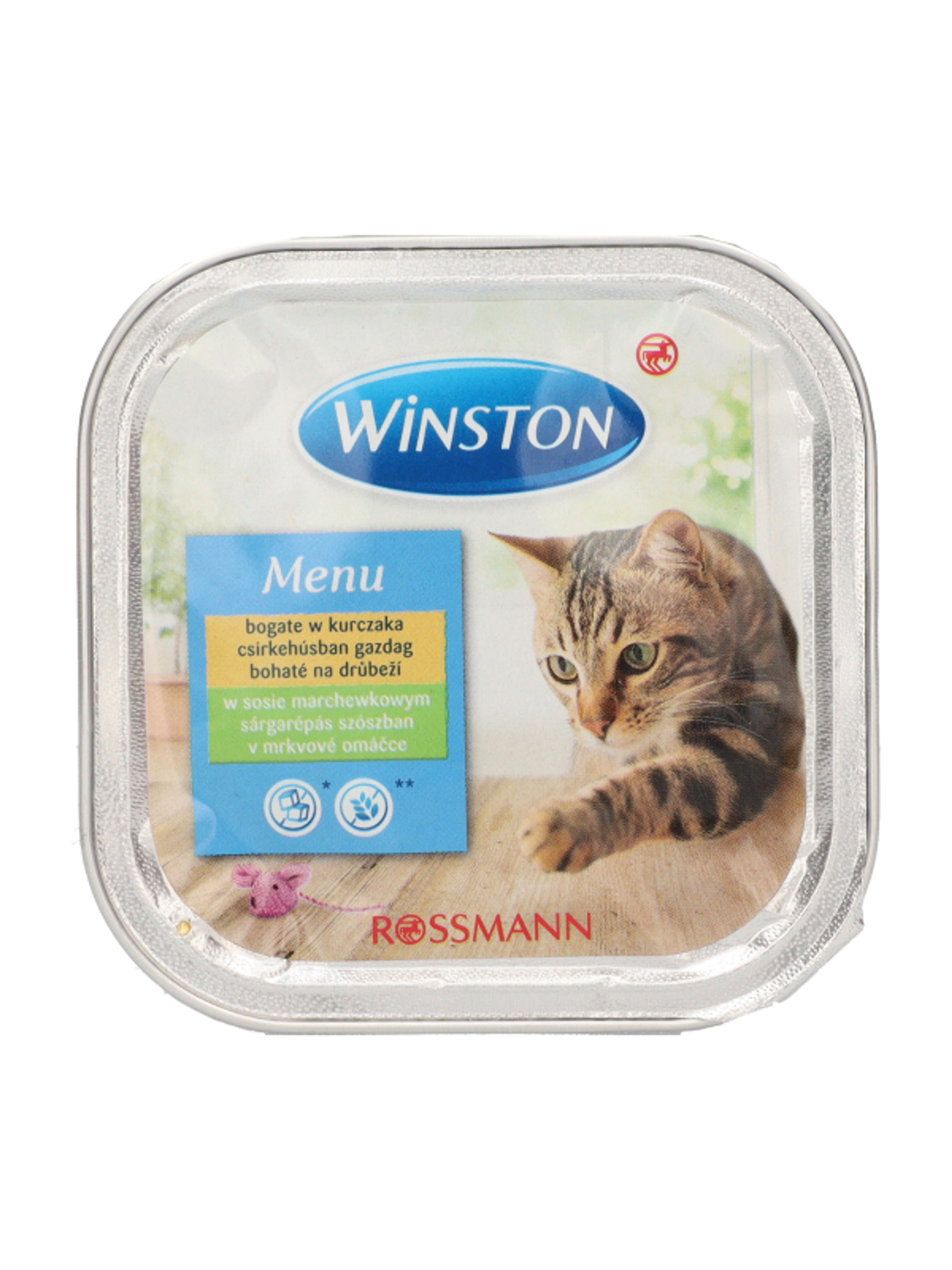 Winston alutasak macskáknak, csirke sárgarépa szószban - 100 g-2