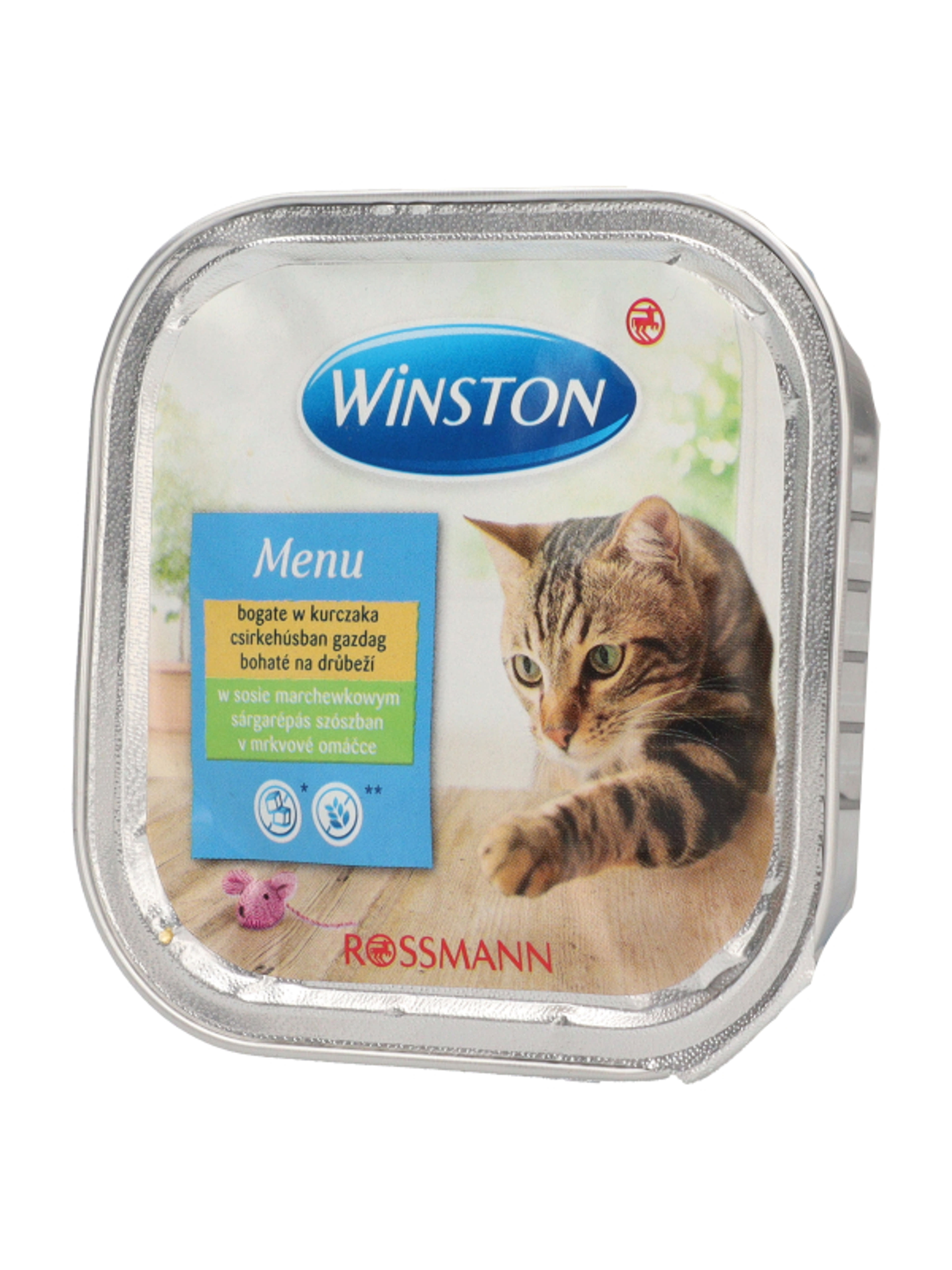 Winston alutasak macskáknak, csirke sárgarépa szószban - 100 g-3