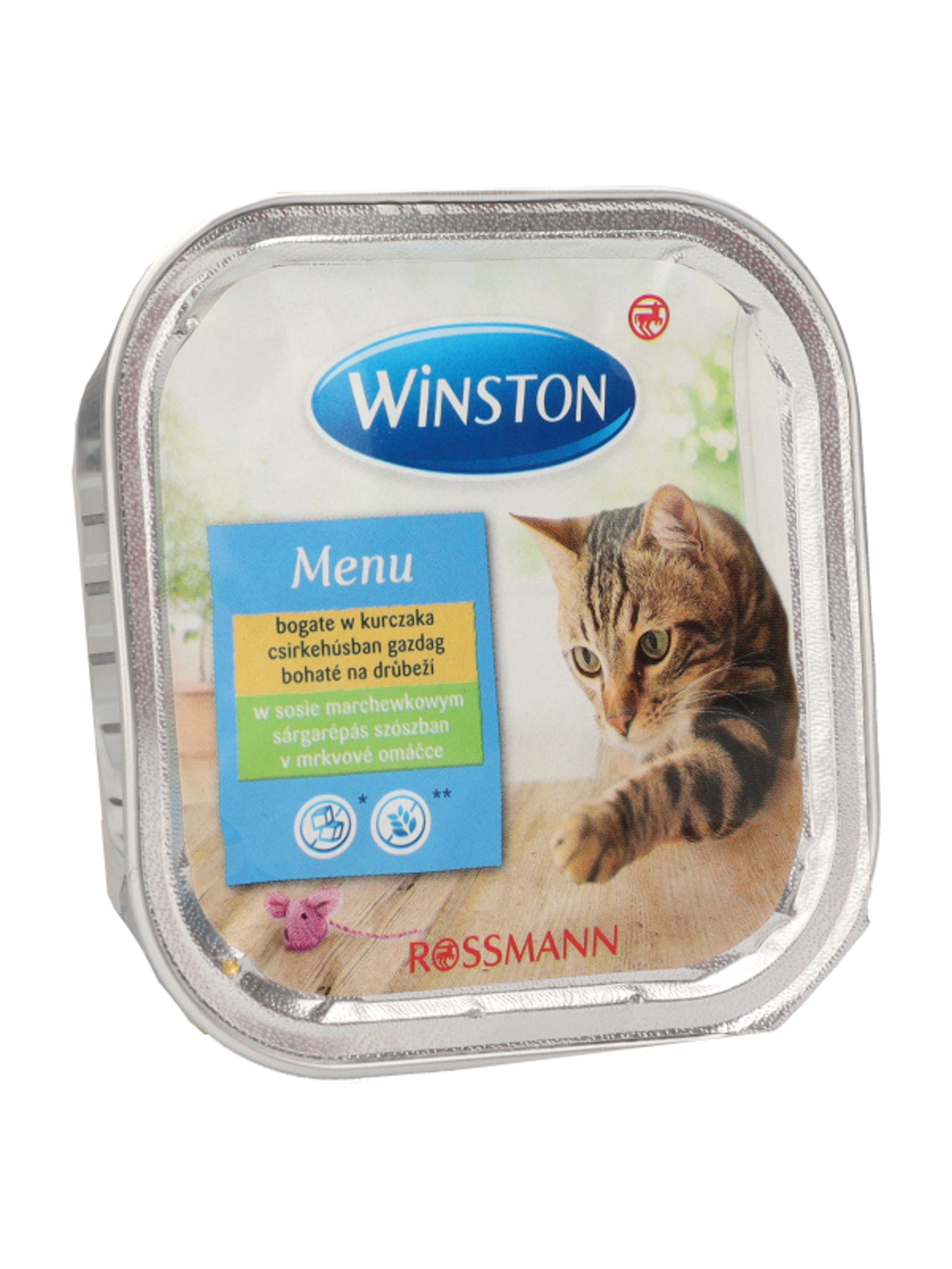 Winston alutasak macskáknak, csirke sárgarépa szószban - 100 g-4