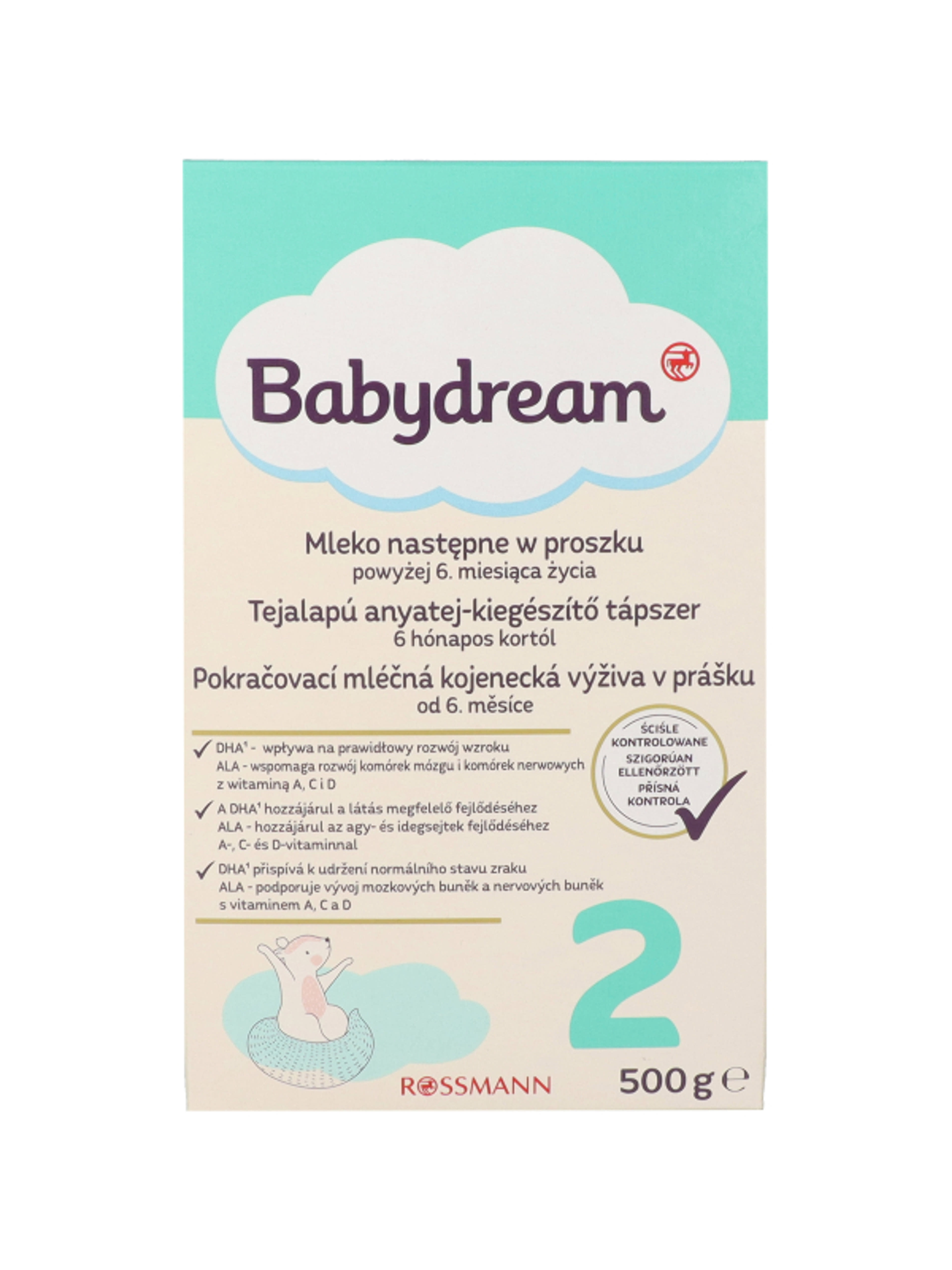 Babydream 2-es Tejalapú Anyatej Kiegészítő Tápszer 6 Hónapos Kortól - 500 g-2