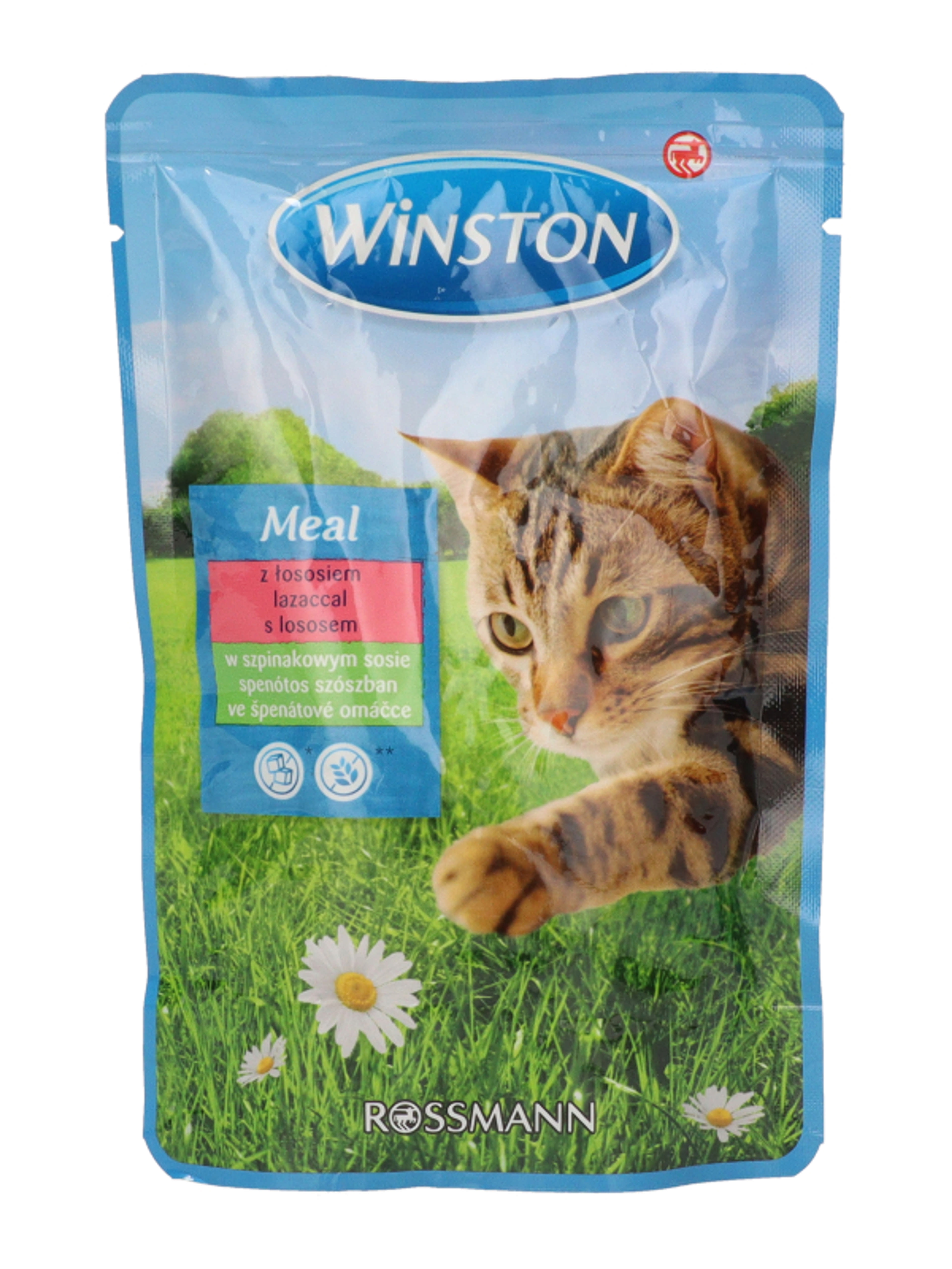 Winston lazac, spenótos szószos alutasak macskáknak - 100 g-3