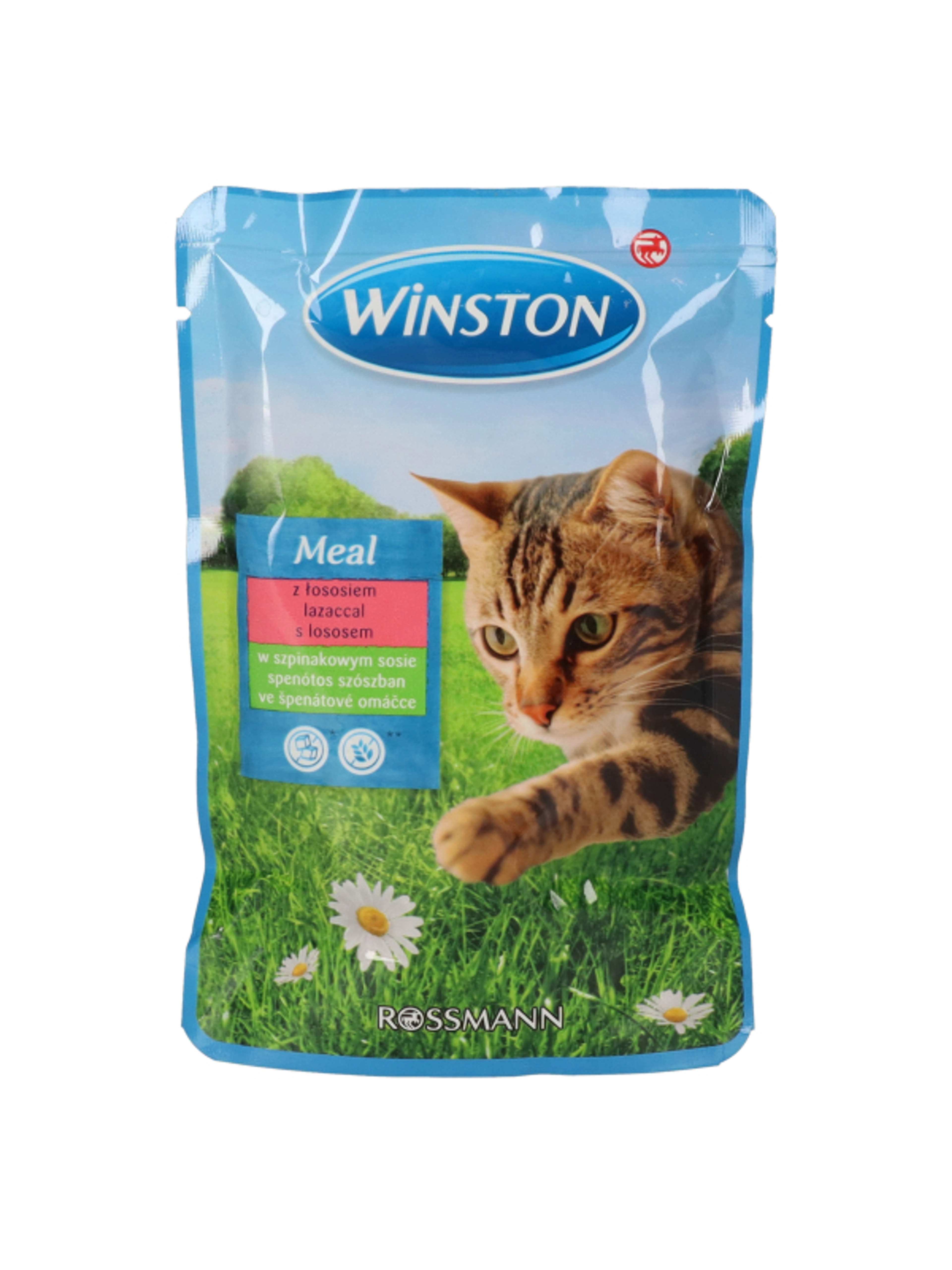 Winston lazac, spenótos szószos alutasak macskáknak - 100 g-2