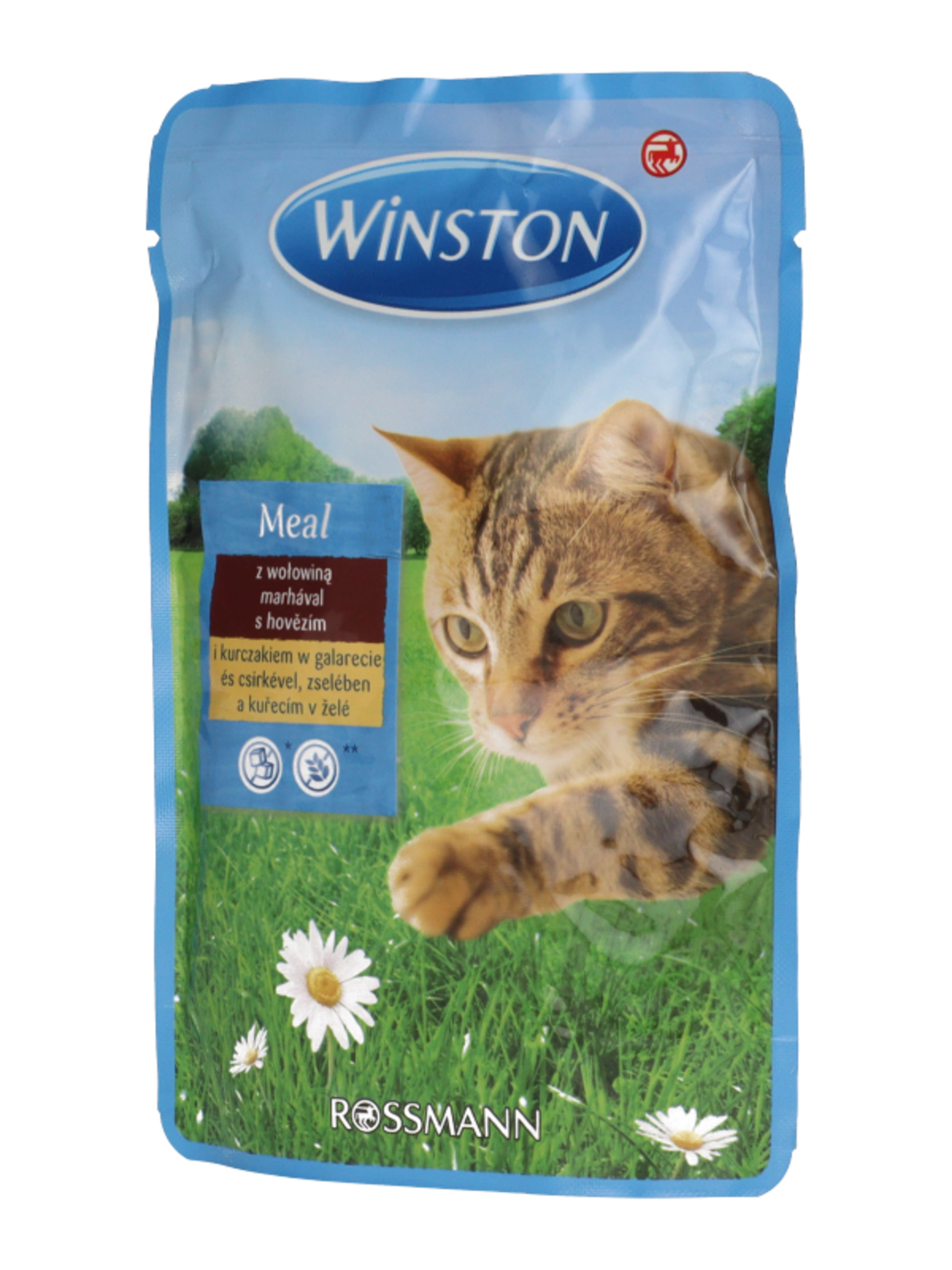 Winston marha,csirke zselében alutasak macskáknak - 100 g-3