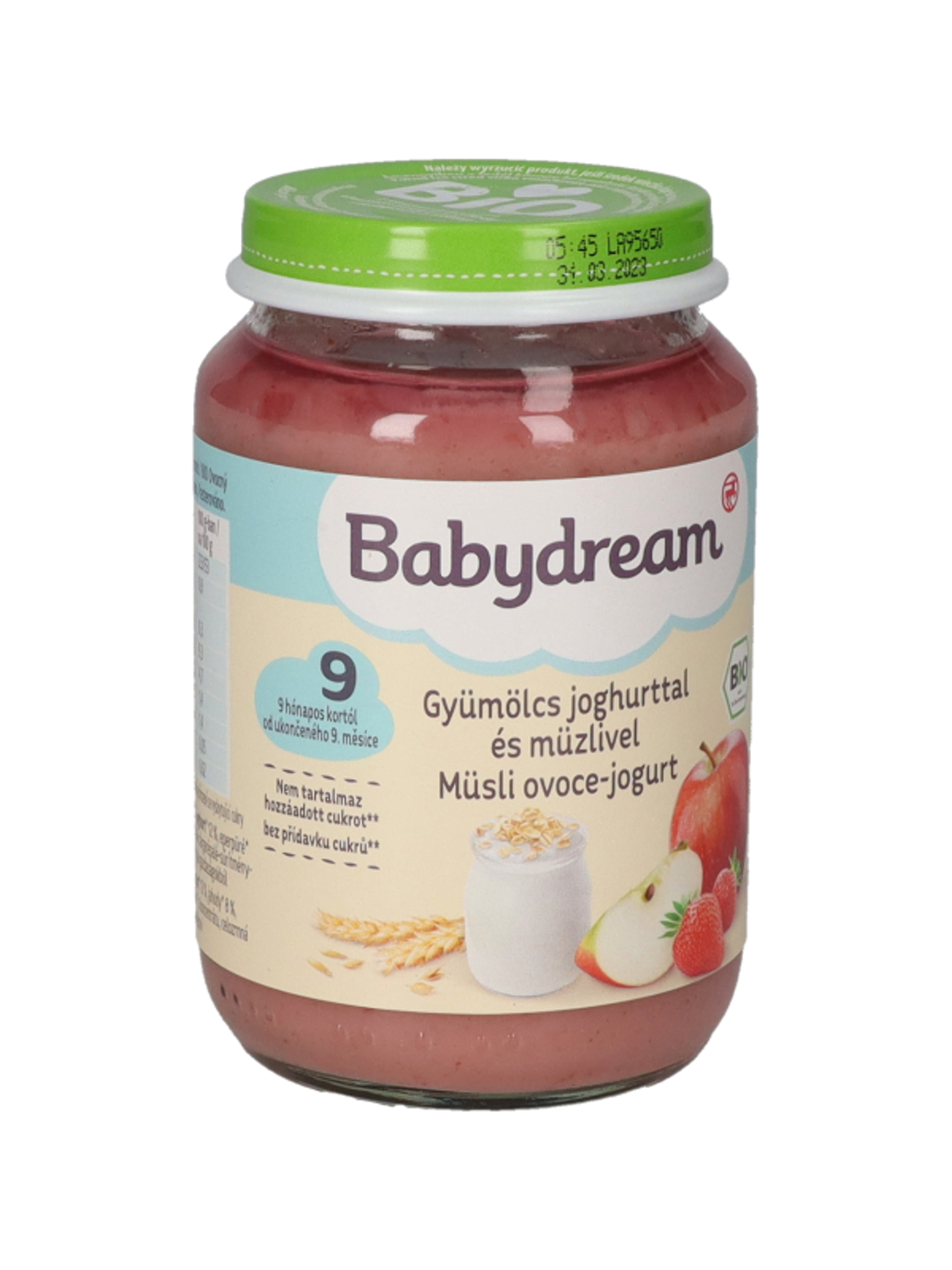 Babydream Bébiétel Gyümölcs Joghurttal Müzlivel 9 Hónapos Kortól - 190 g-2