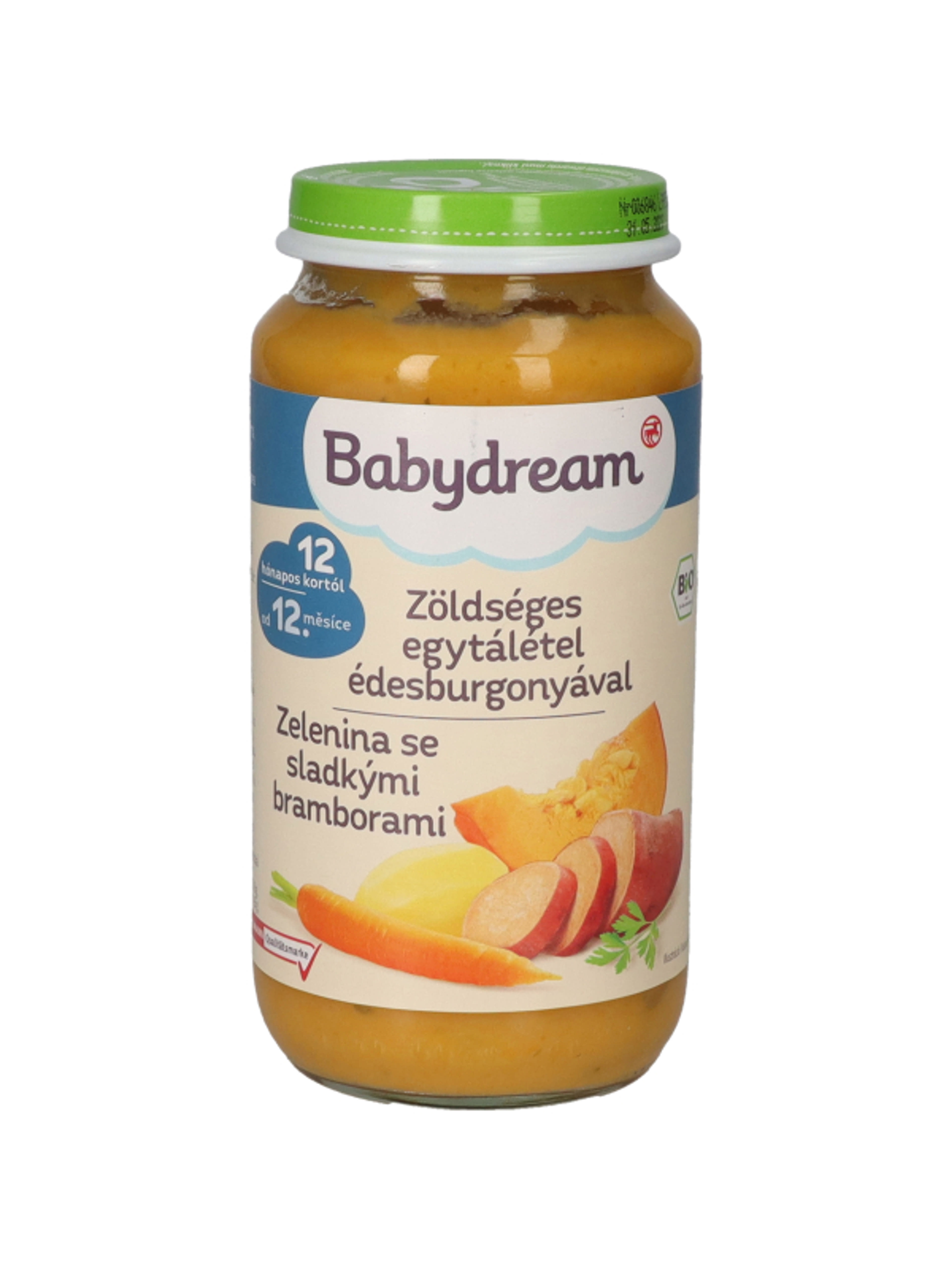 Babydream Bio  Bébiétel Zöldséges, Édesburgonyával 12 Hónapos Kortól - 250 g