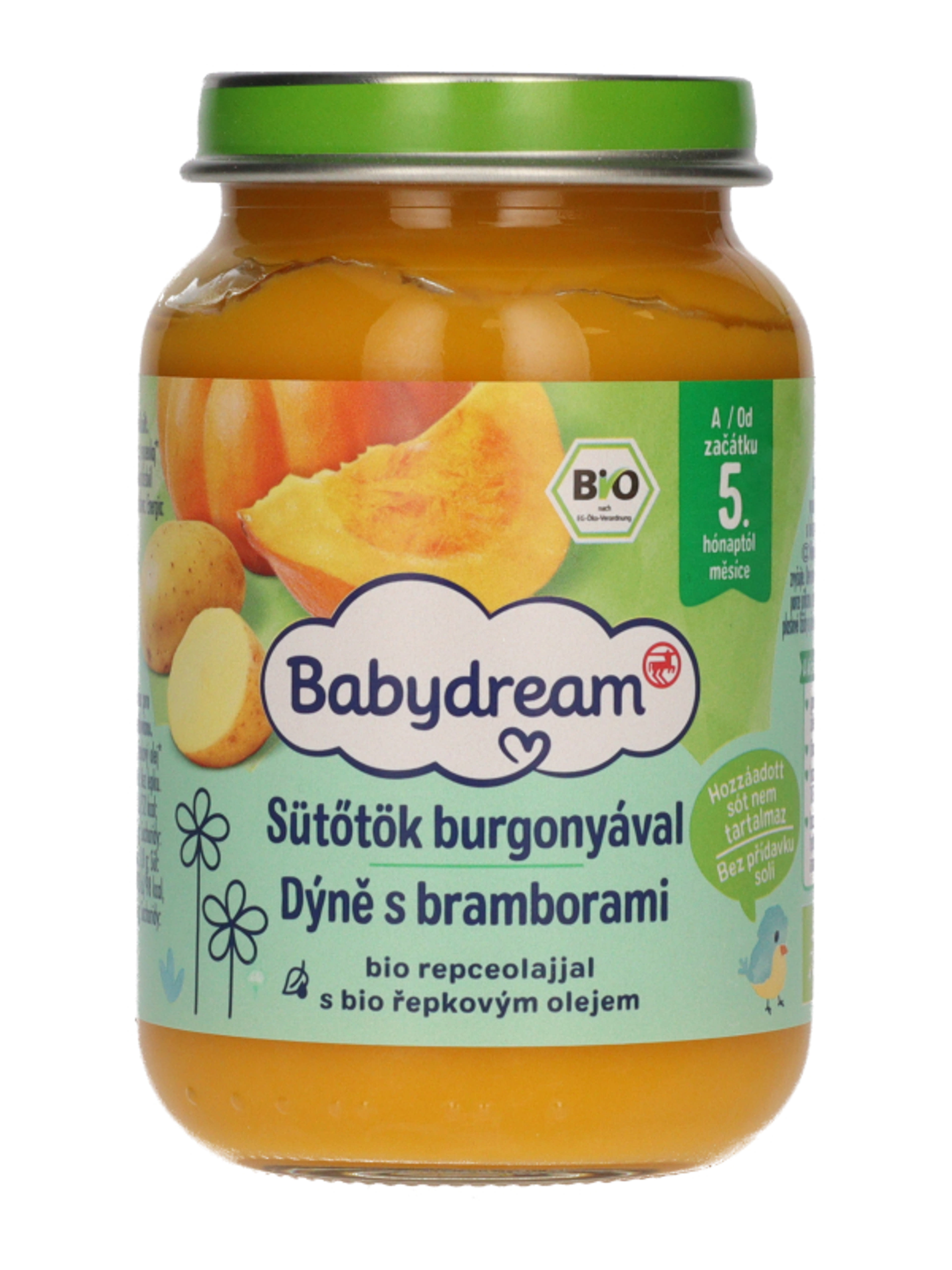 Babydream Bébiétel Sütőtök Püré Burgonya Ízesítéssel 4/5 Hónapos Kortól - 190 g-2