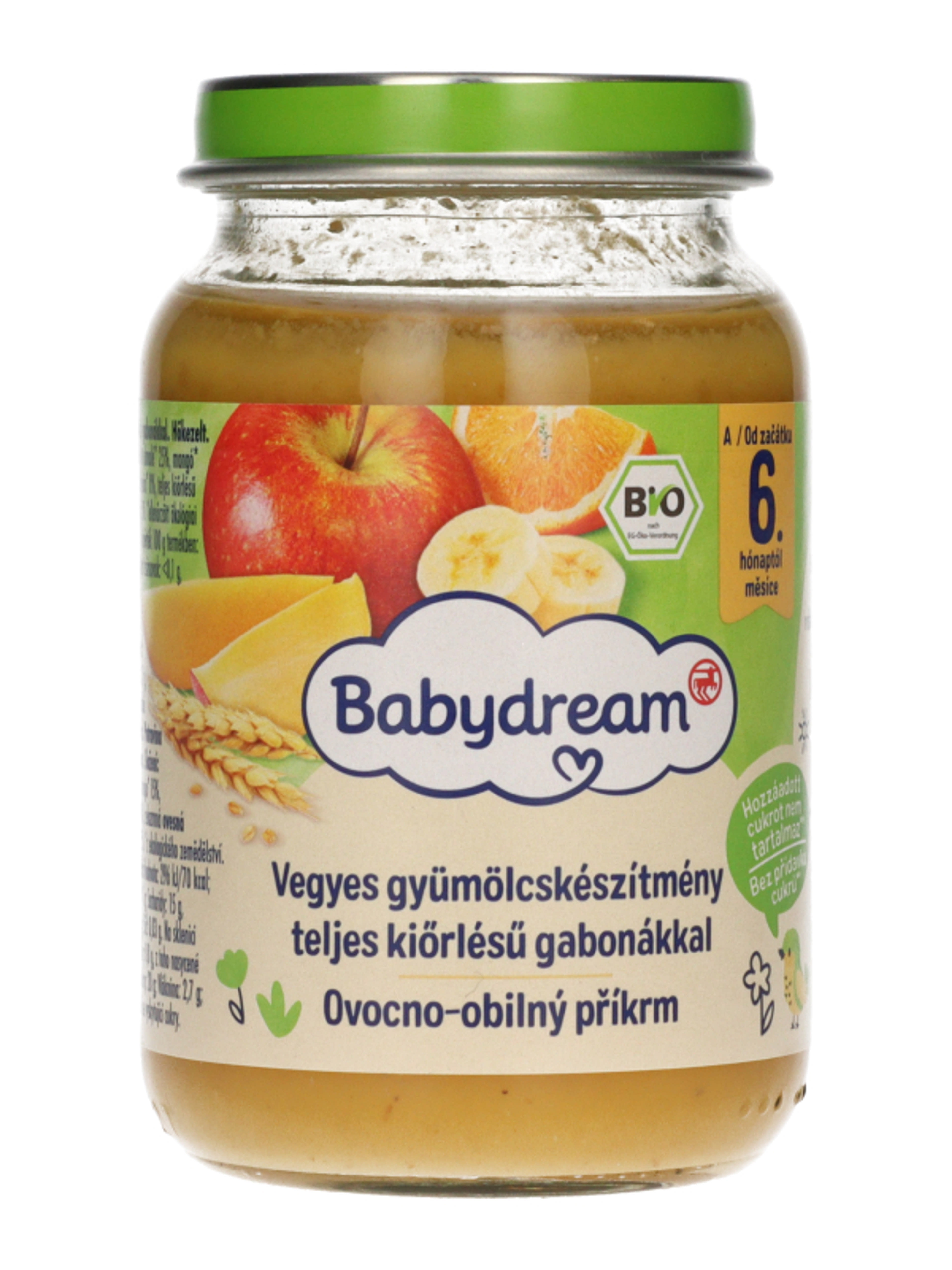 Babydream bébiétel vegyes gyümölcs gabona ízesítéssel - 190 g - 5 hónapos kortól ajánlott-1