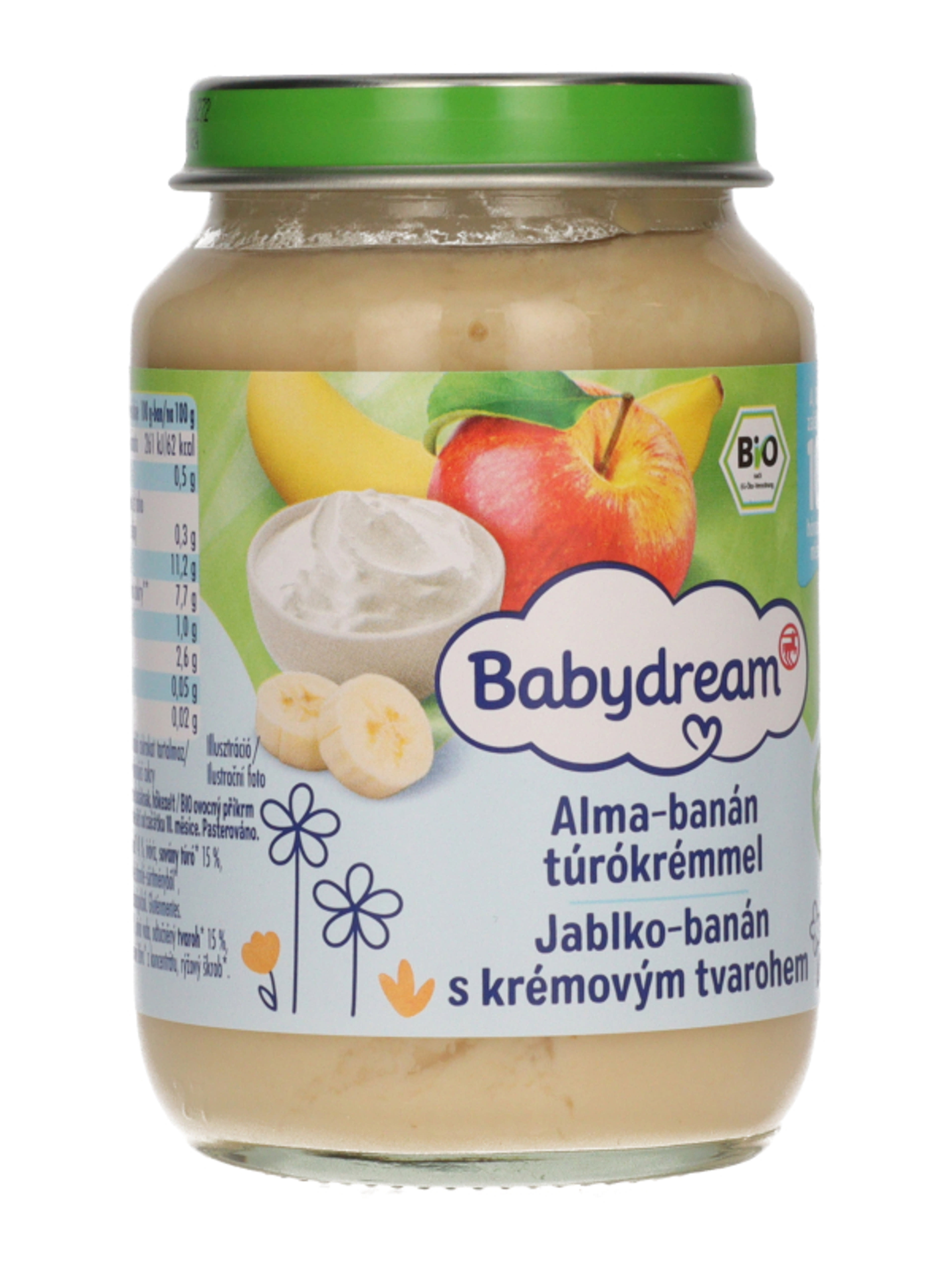 Babydream Bio Bébiétel Alma- Banán Túrókrémmel 9/10 Hónapos Kortól - 190 g-4