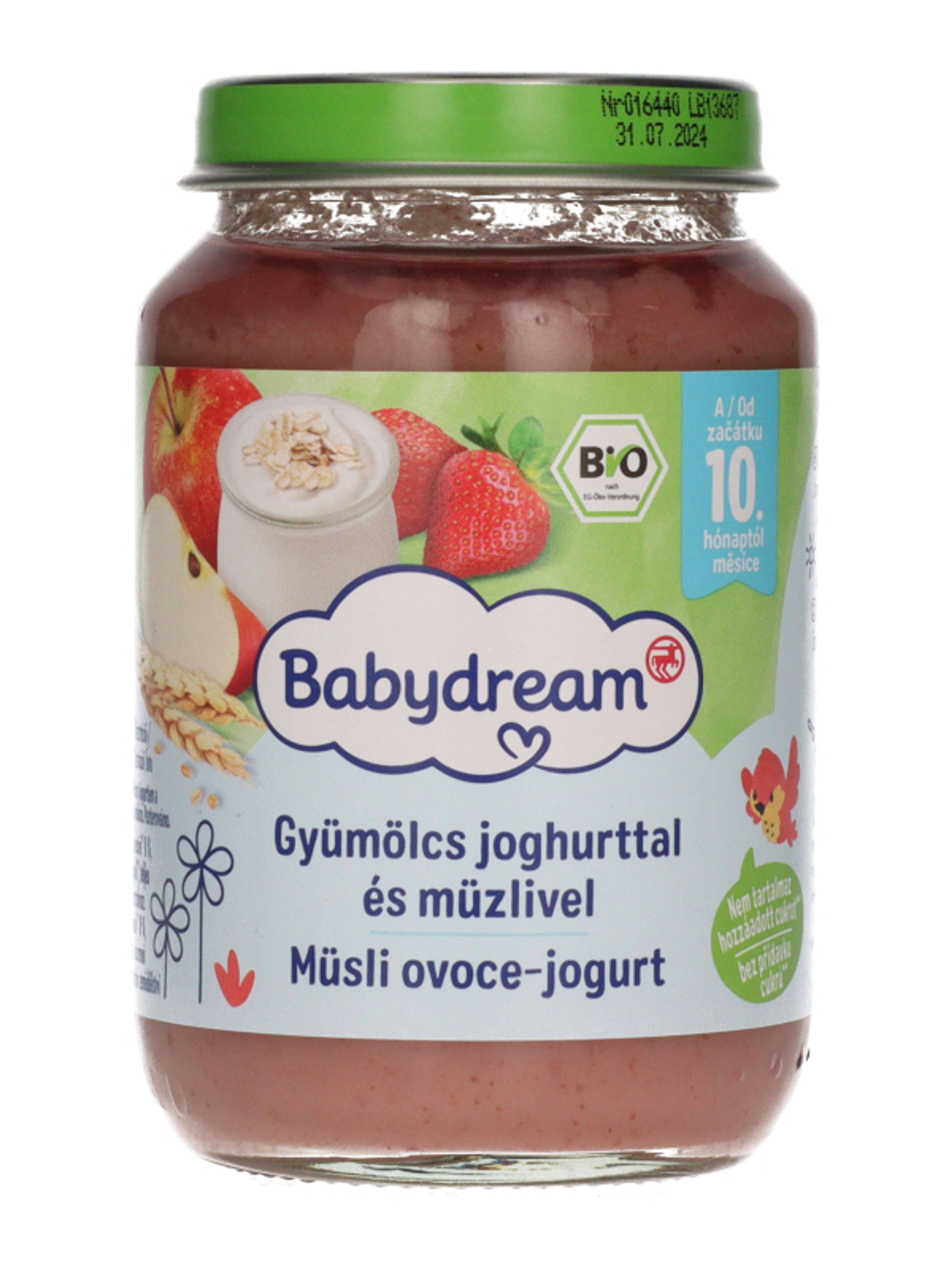 Babydream Bébiétel Gyümölcs Joghurttal Müzlivel 9H/10 Hónapos Kortól - 190 g-1
