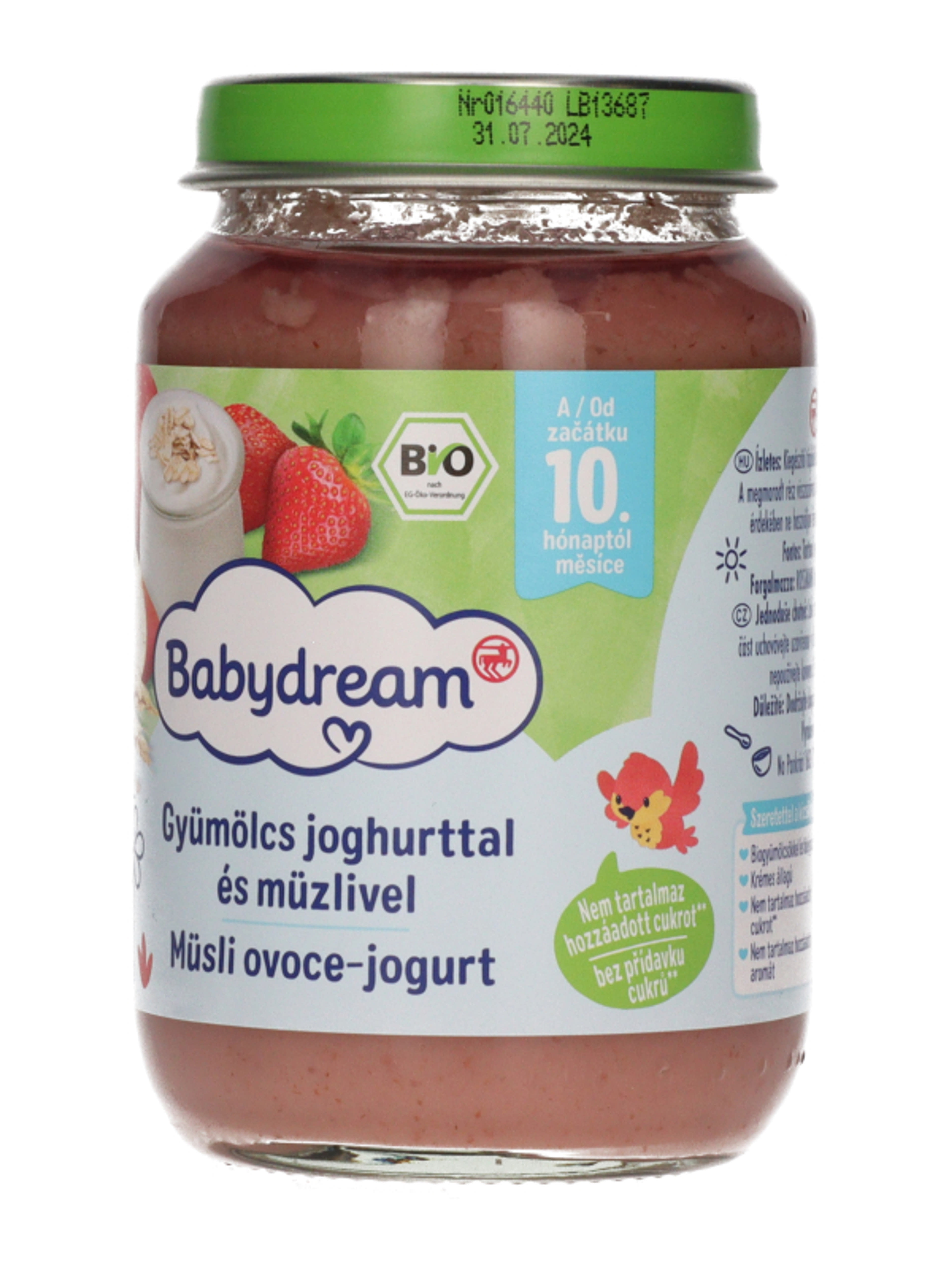 Babydream Bébiétel Gyümölcs Joghurttal Müzlivel 9H/10 Hónapos Kortól - 190 g-2