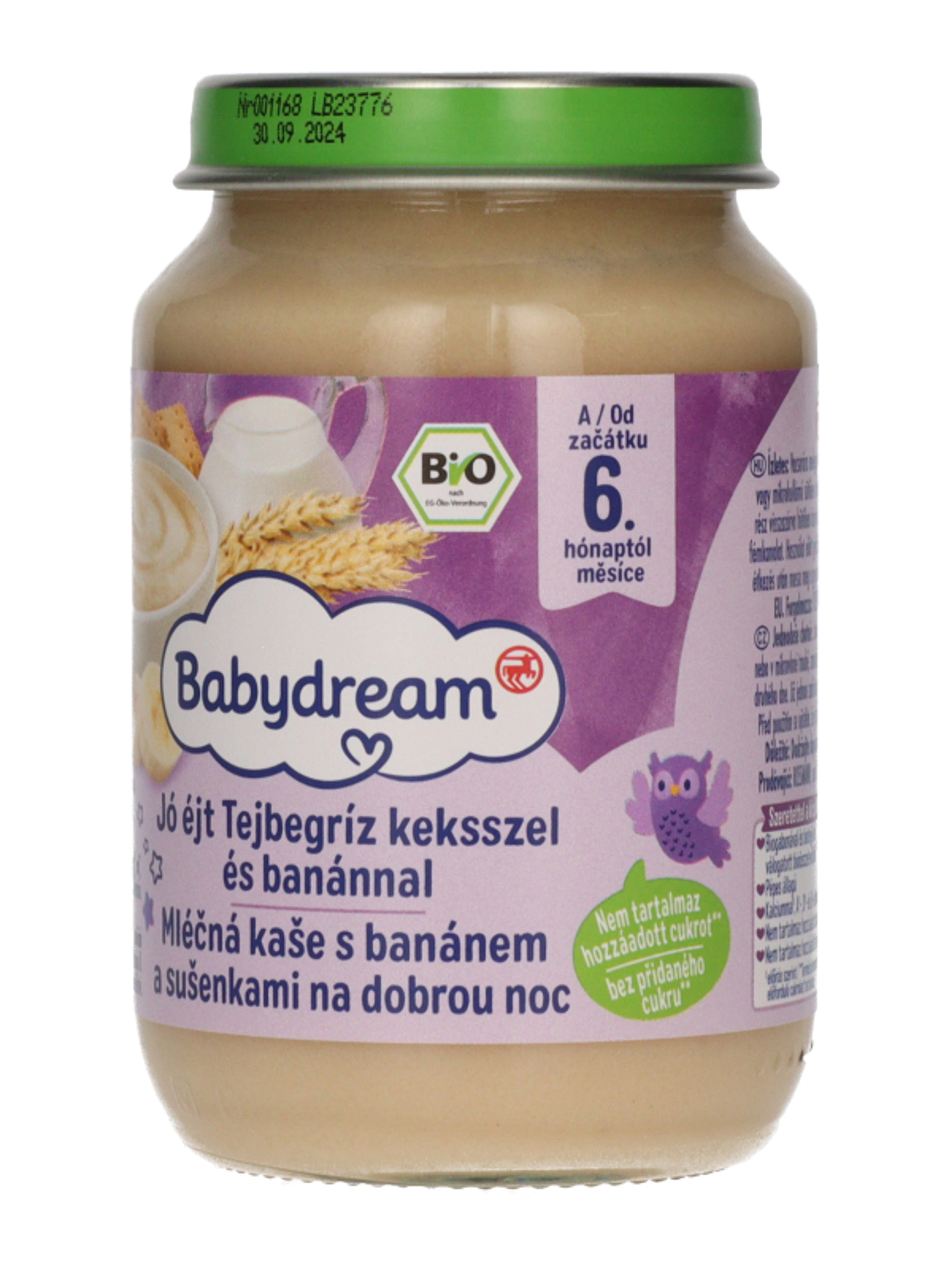Babydream bio Jó Éjt Tejbegríz keksz-banán 6 hónapos kortól - 190 g-3