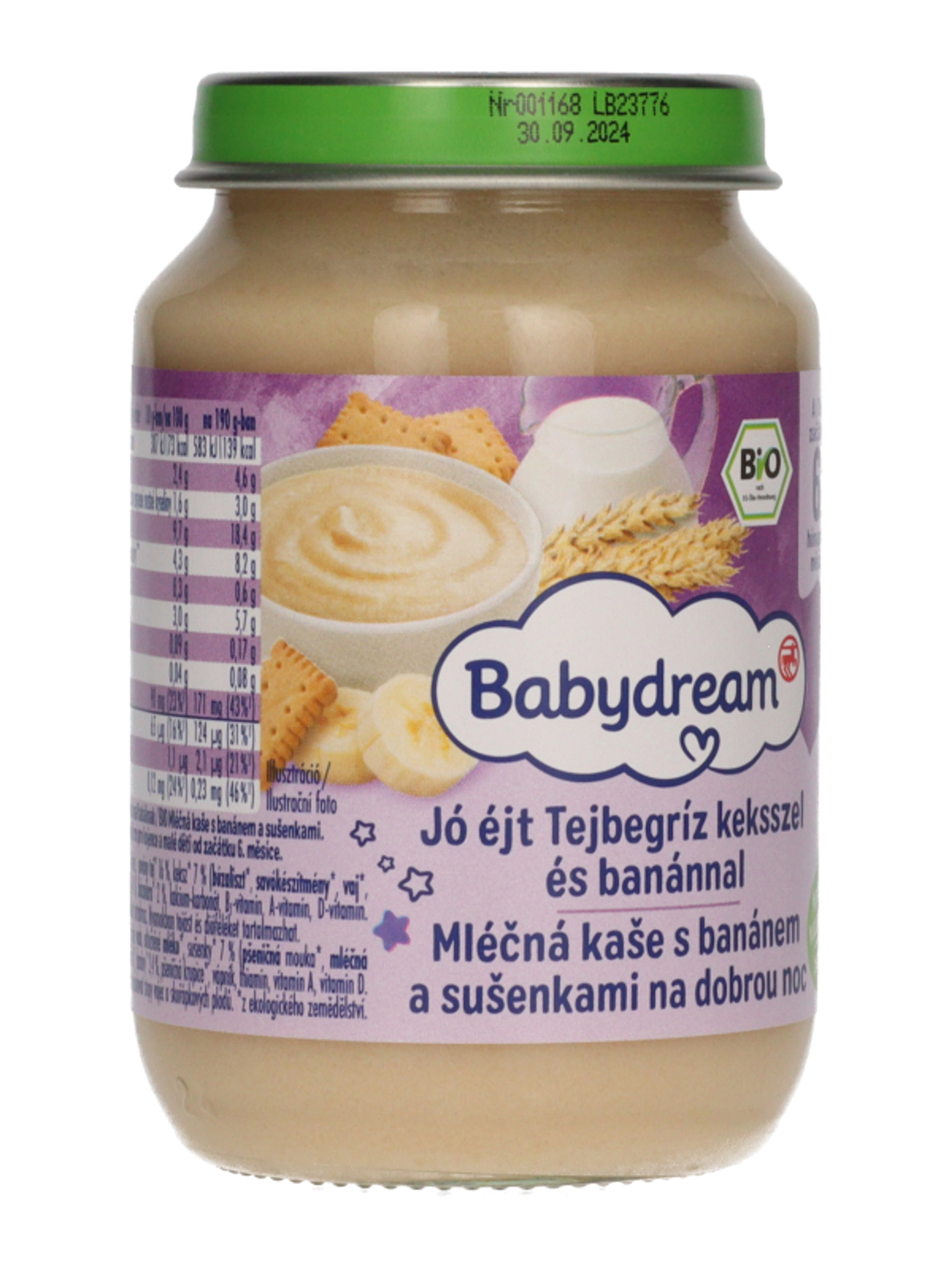 Babydream bio Jó Éjt Tejbegríz keksz-banán 6 hónapos kortól - 190 g-5