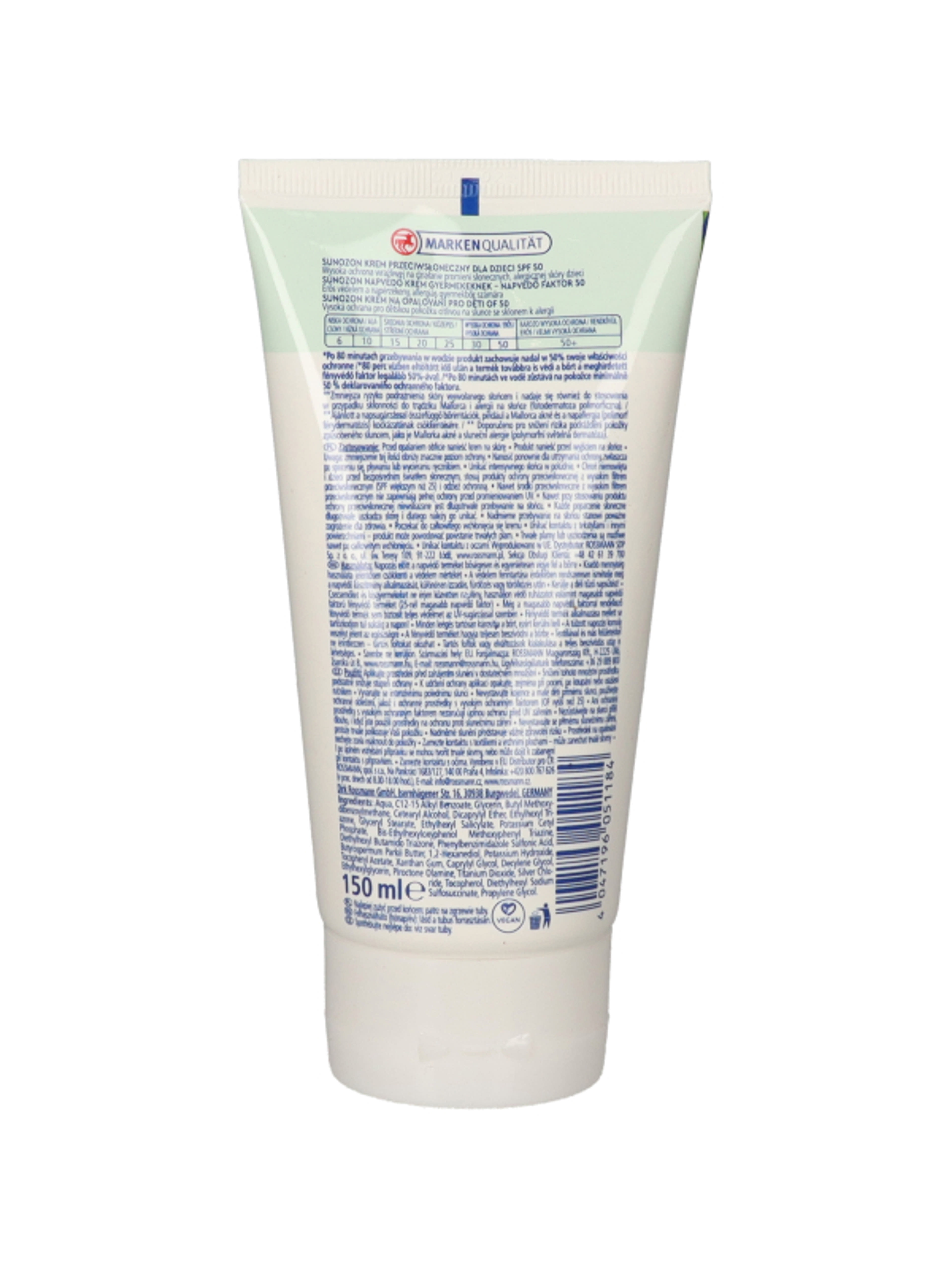 Sunozon Naptej Gyerek Extra Vízálló F50 - 150 ml-5