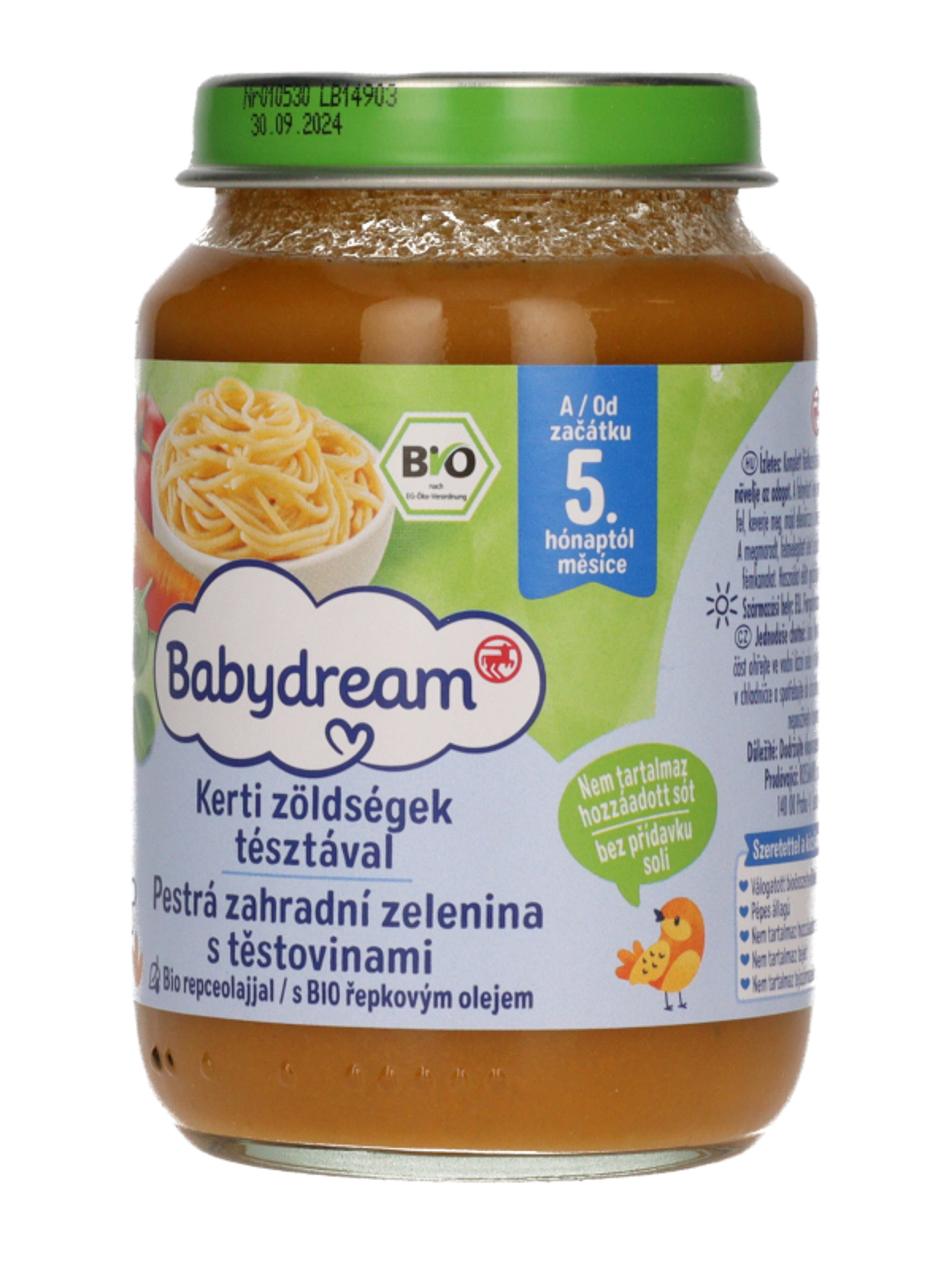Babydream Bébiétel kerti zöldségek tésztával 4H/5 Hónapos Kortól - 190 g-2