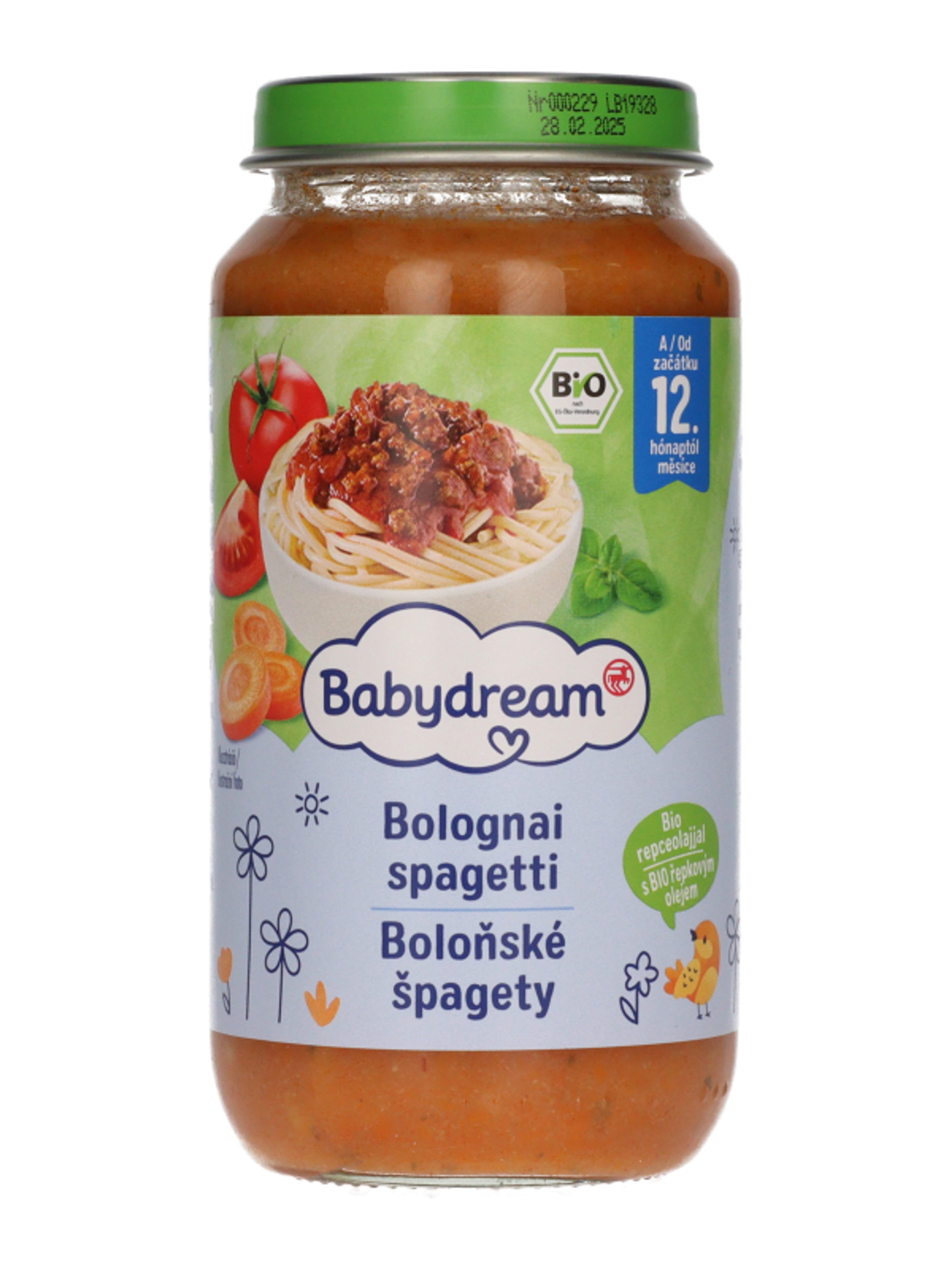 Babydream bio bolognai spagetti 12h - 250 g-1