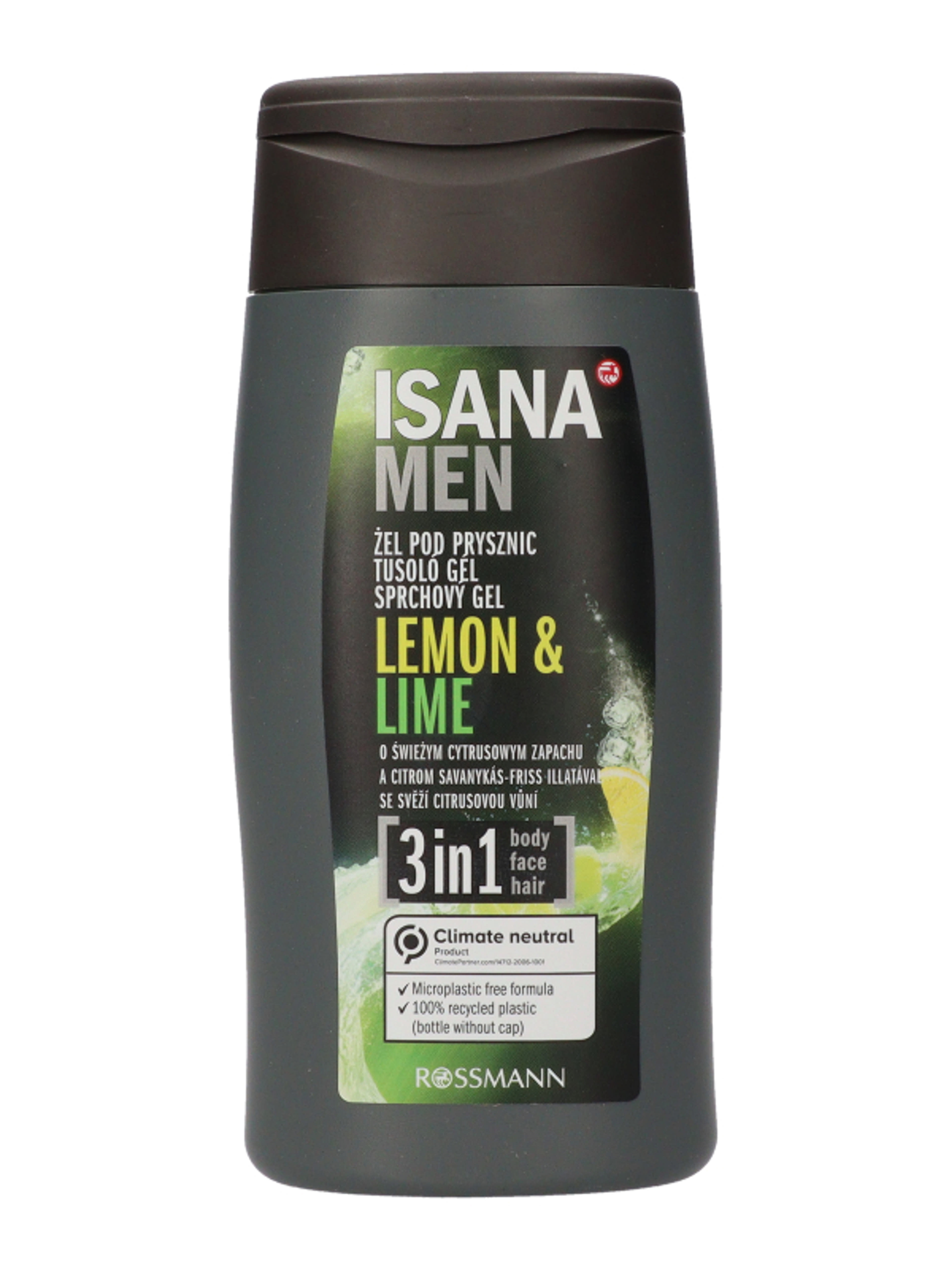 Isana Men férfi tusfürdő citrom, lime - 300 ml