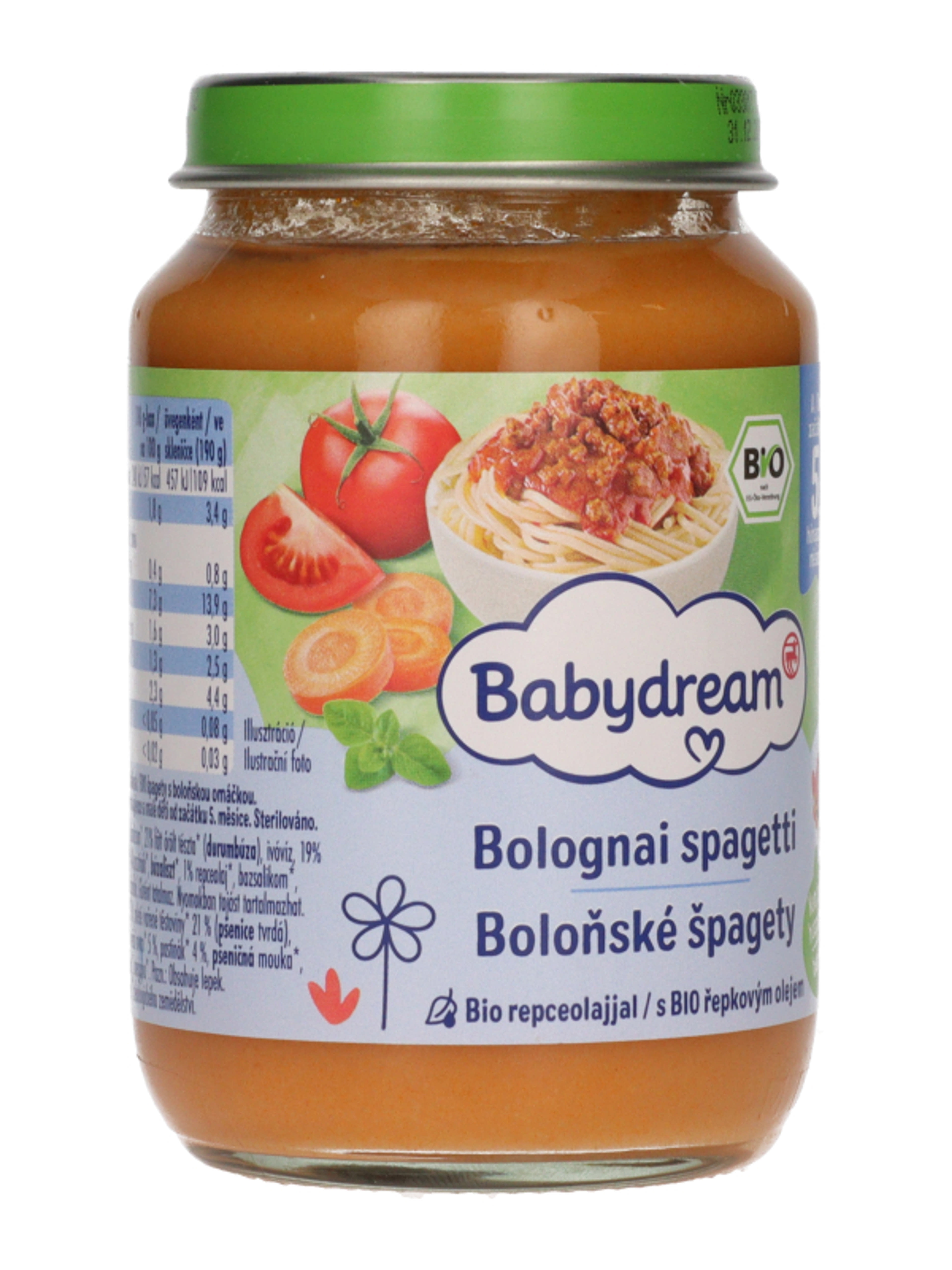 Babydream Bébiétel Bolognai Spagetti Ízesítéssel 4h/5 Hónapos Kortól - 190 g-4