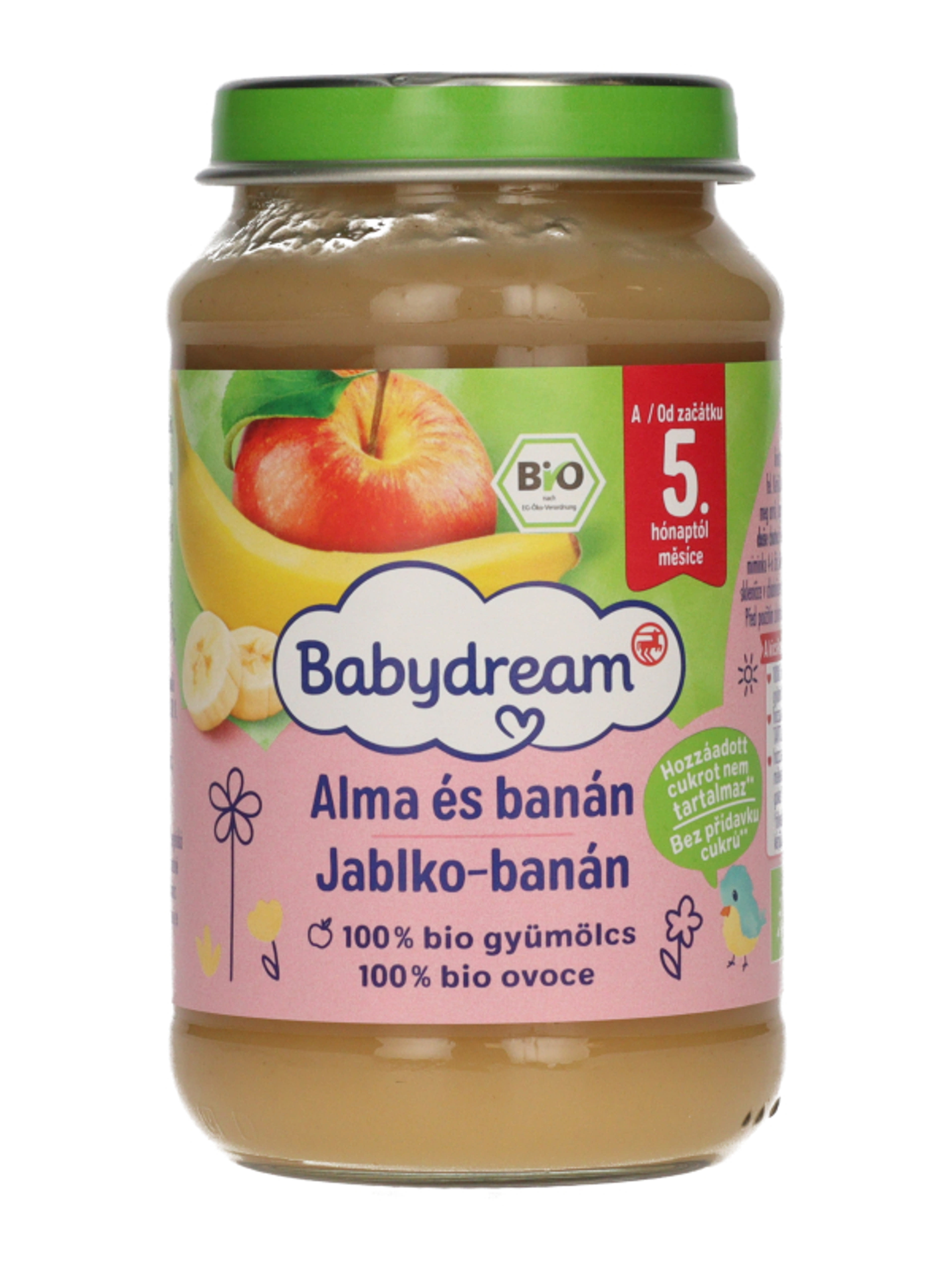Babydream Bébiétel 100% Gyümölcstartalom Banán Alma 4/5 Hónapos Kortól - 190 g