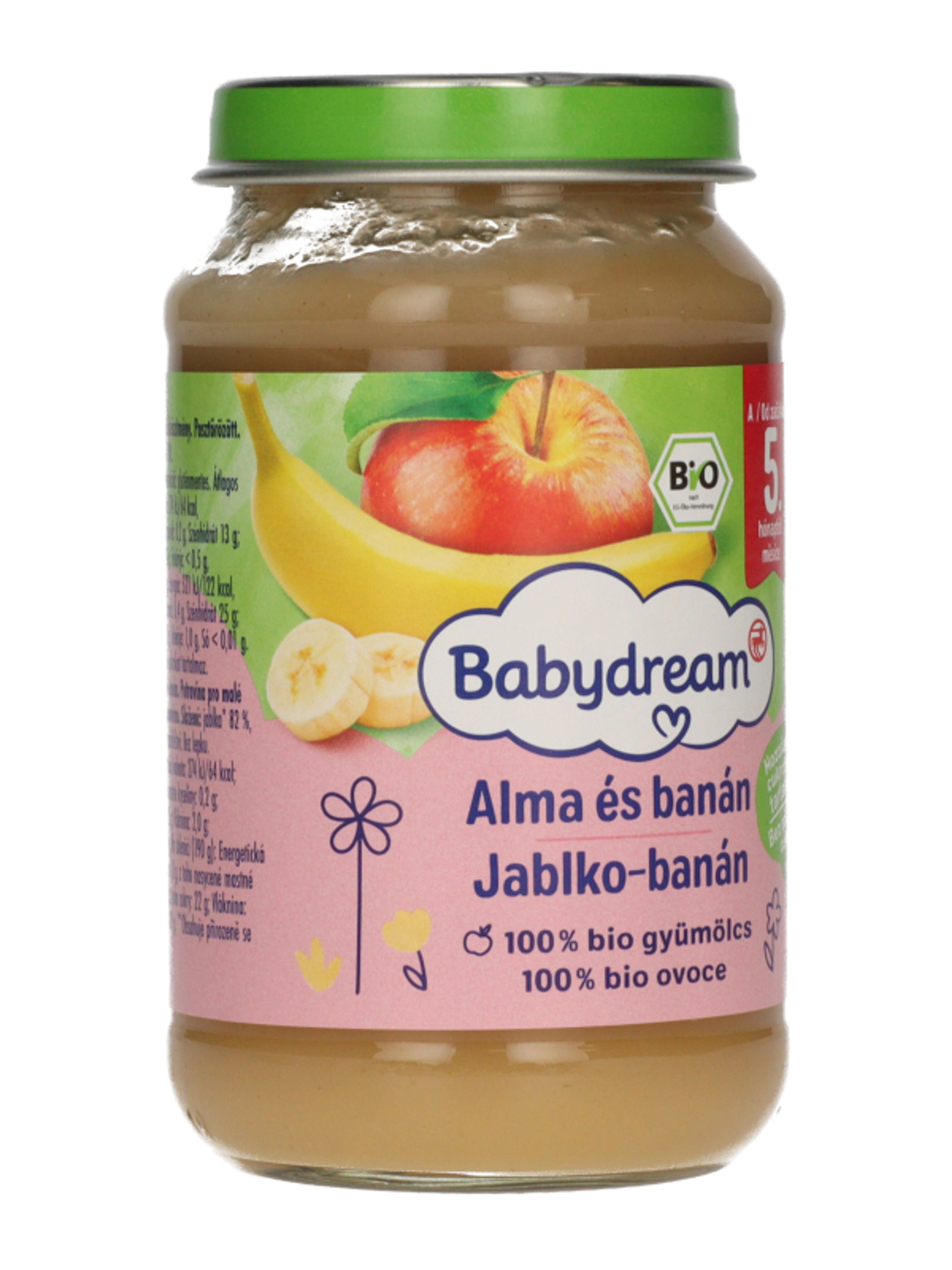 Babydream Bébiétel 100% Gyümölcstartalom Banán Alma 4/5 Hónapos Kortól - 190 g-4