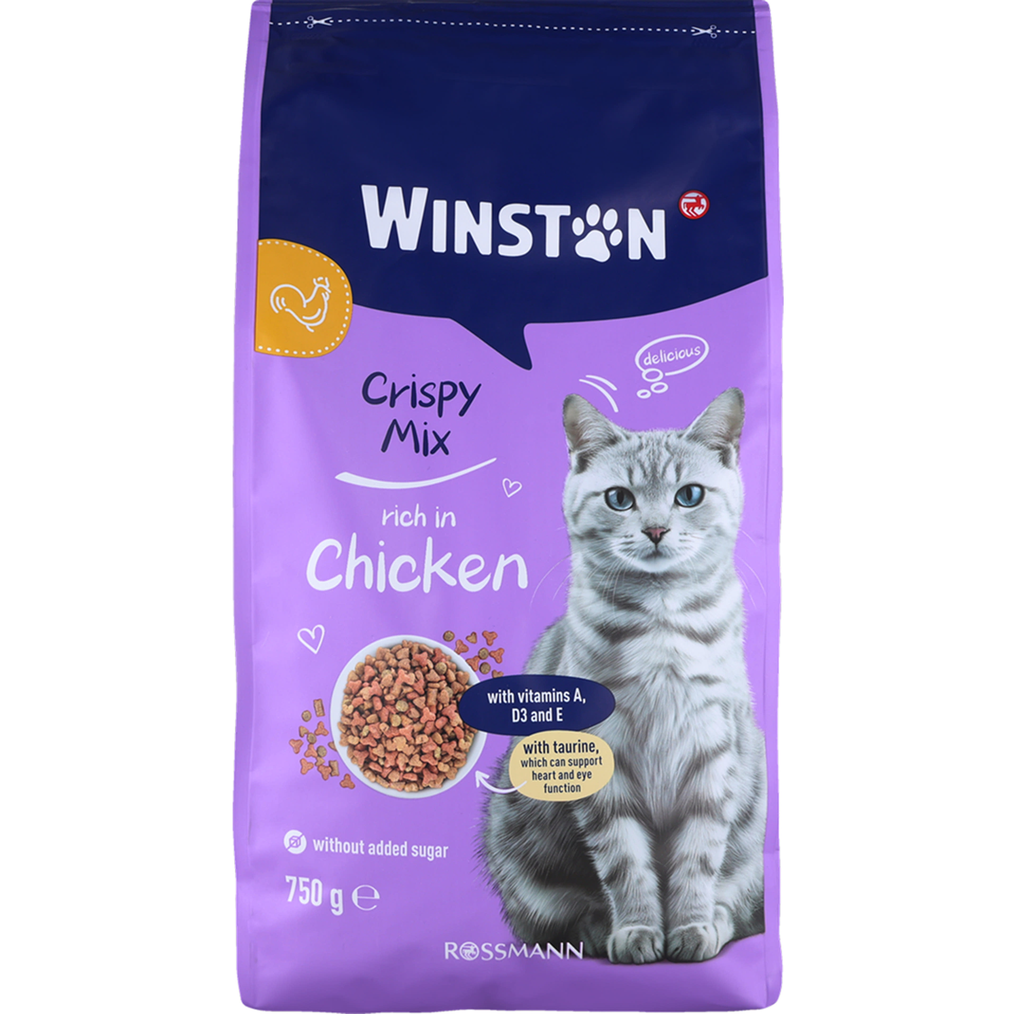 Winston szárazeledel macskáknak csirkével - 750 g
