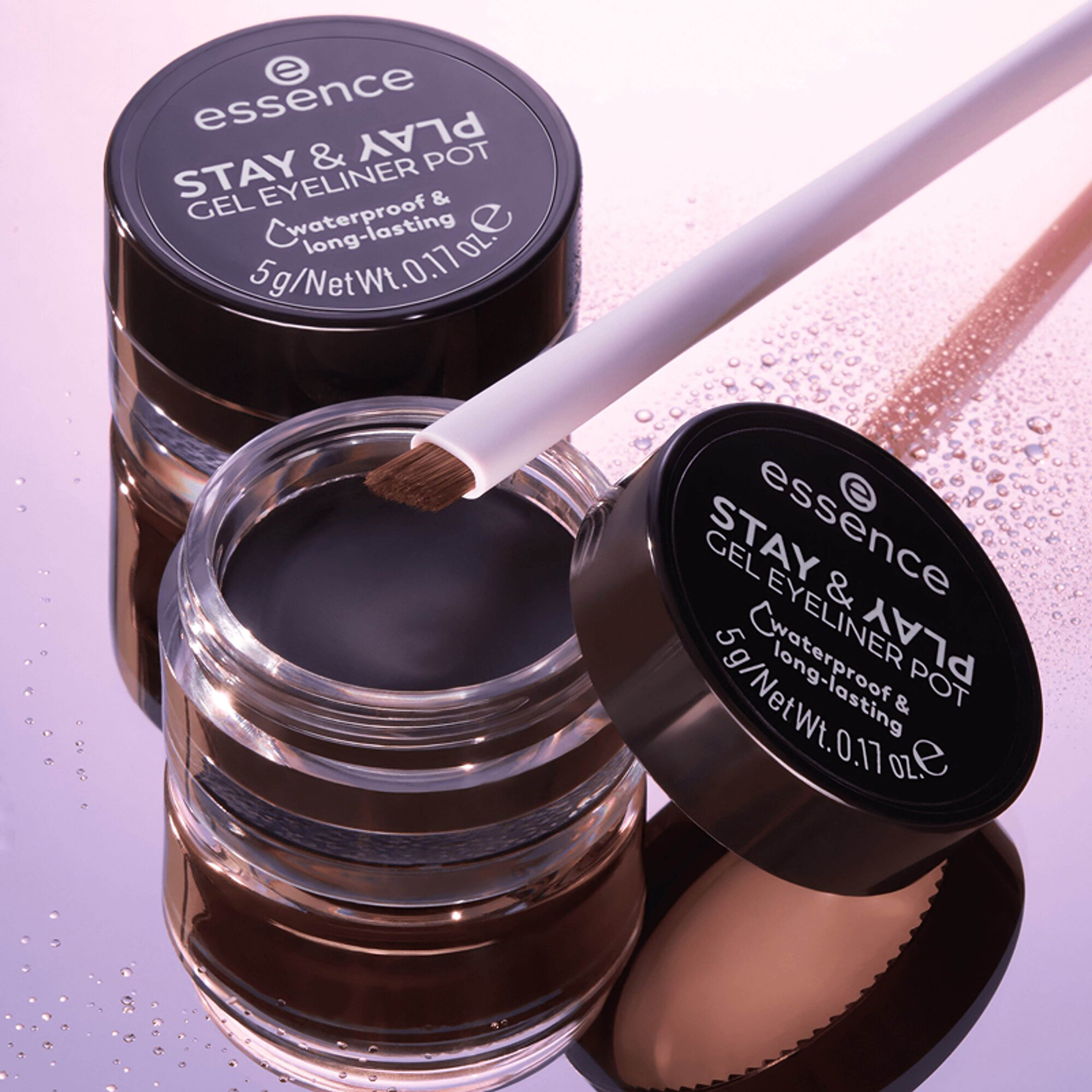 Essence Stay&Play zselés szemhéjtus /01 Black - 1 db-5