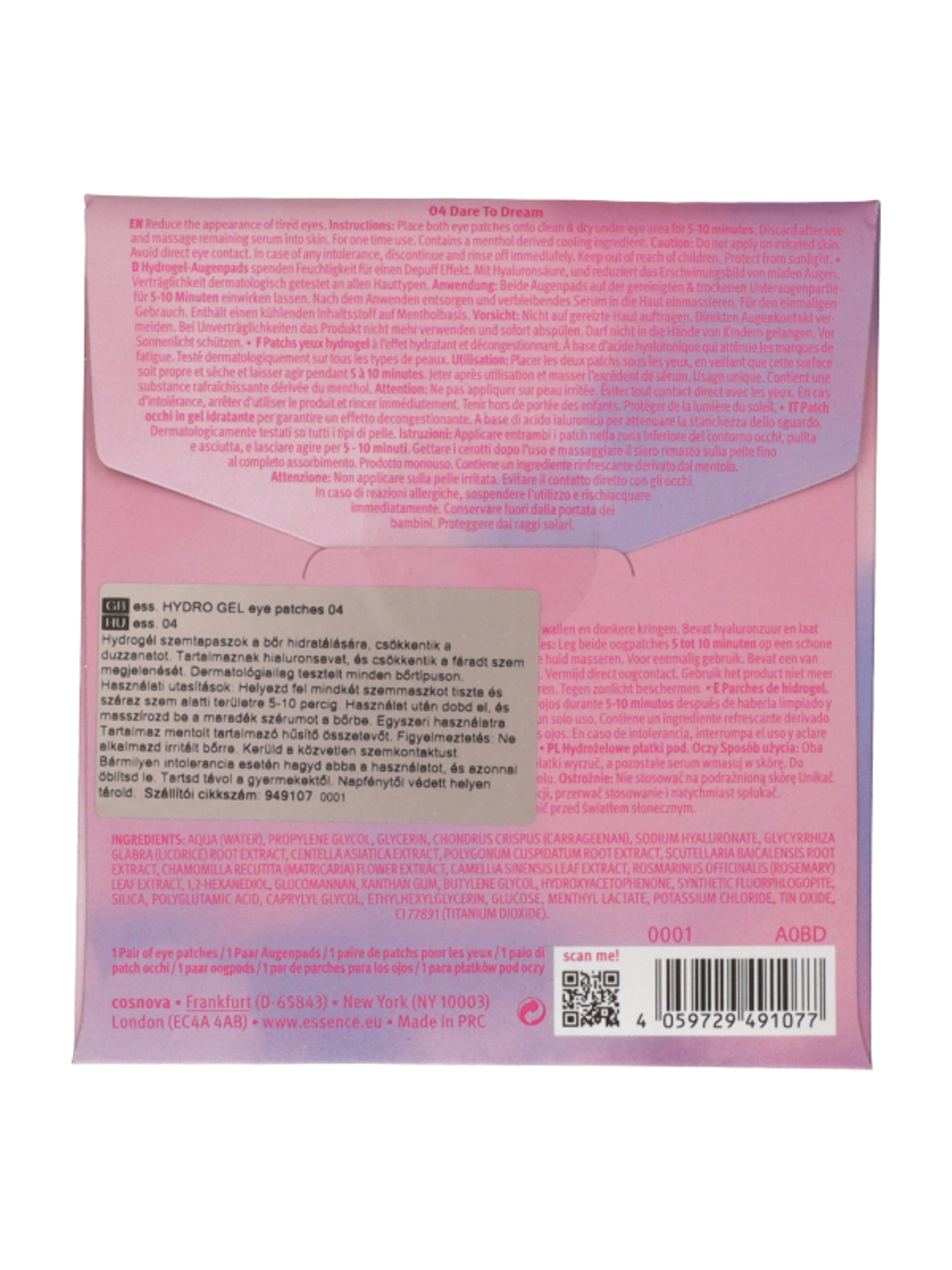 Essence Hydro Gel szemkörnyékápoló tapasz /04 - 1 db-2