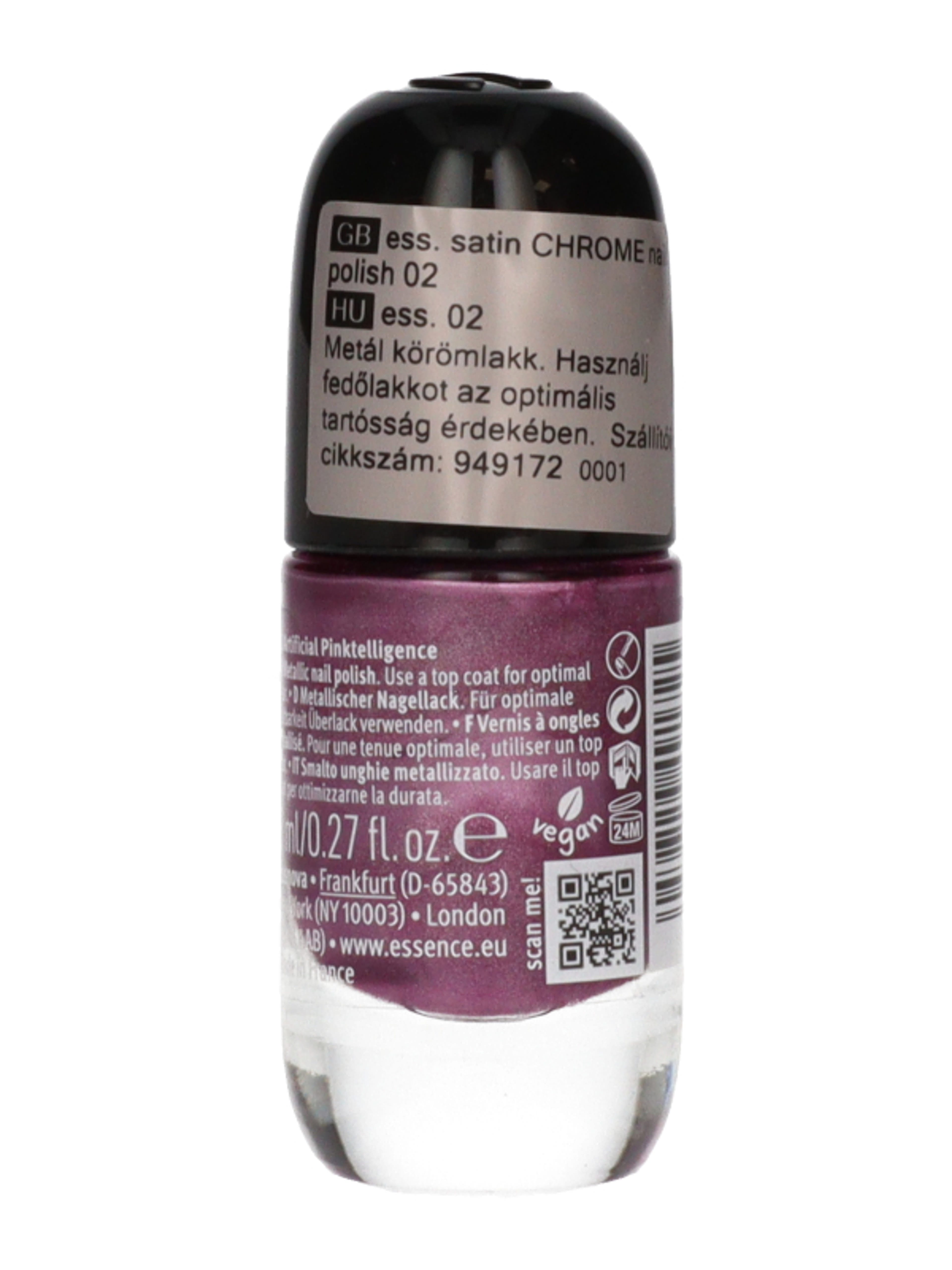 Essence Satin Chrome Artificial Pinktelligence körömlakk /02 - 1 db-2