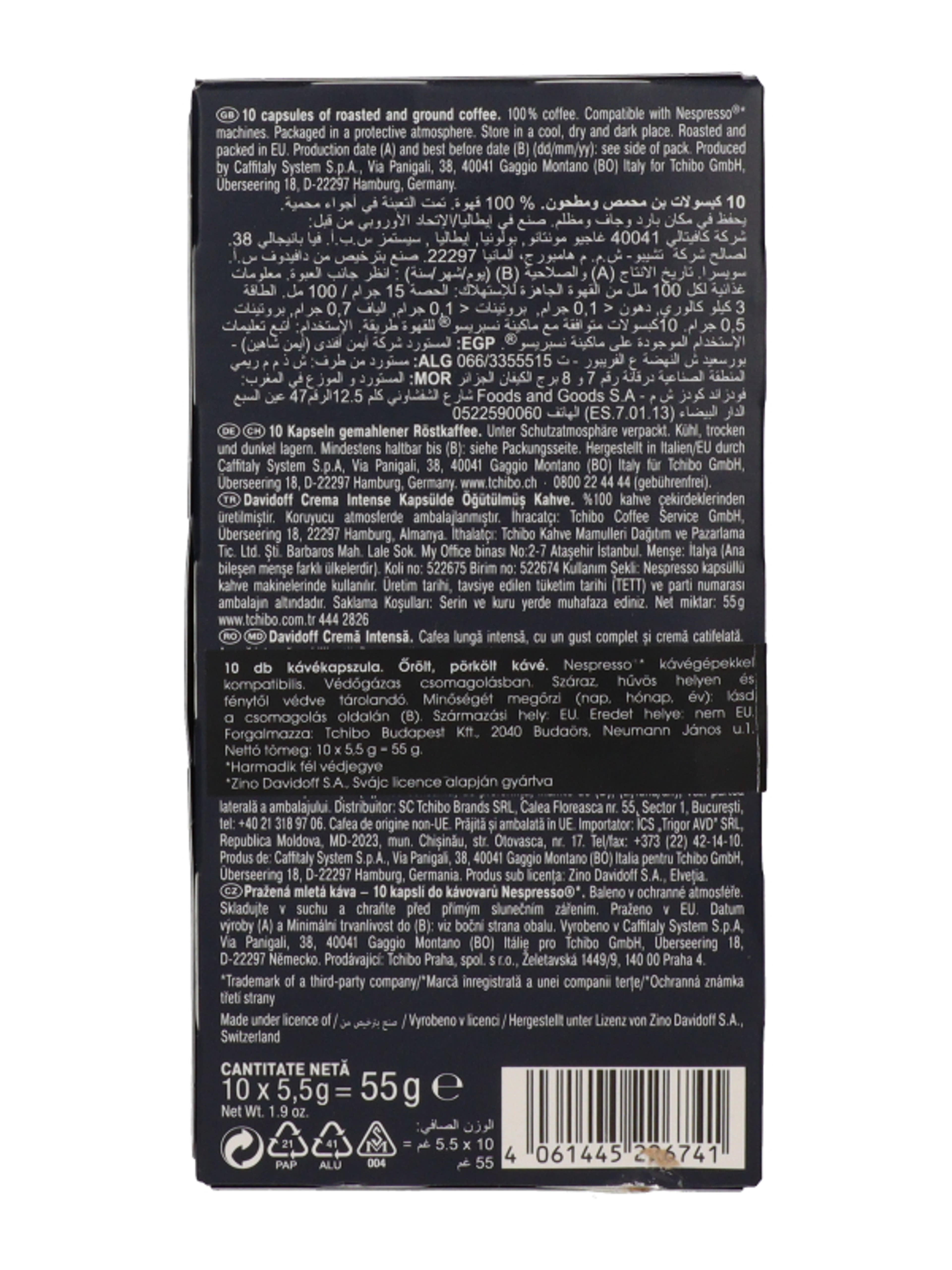 Davidoff Drema Intense Lungo Nesspresso kávékapszula - 10 db-5