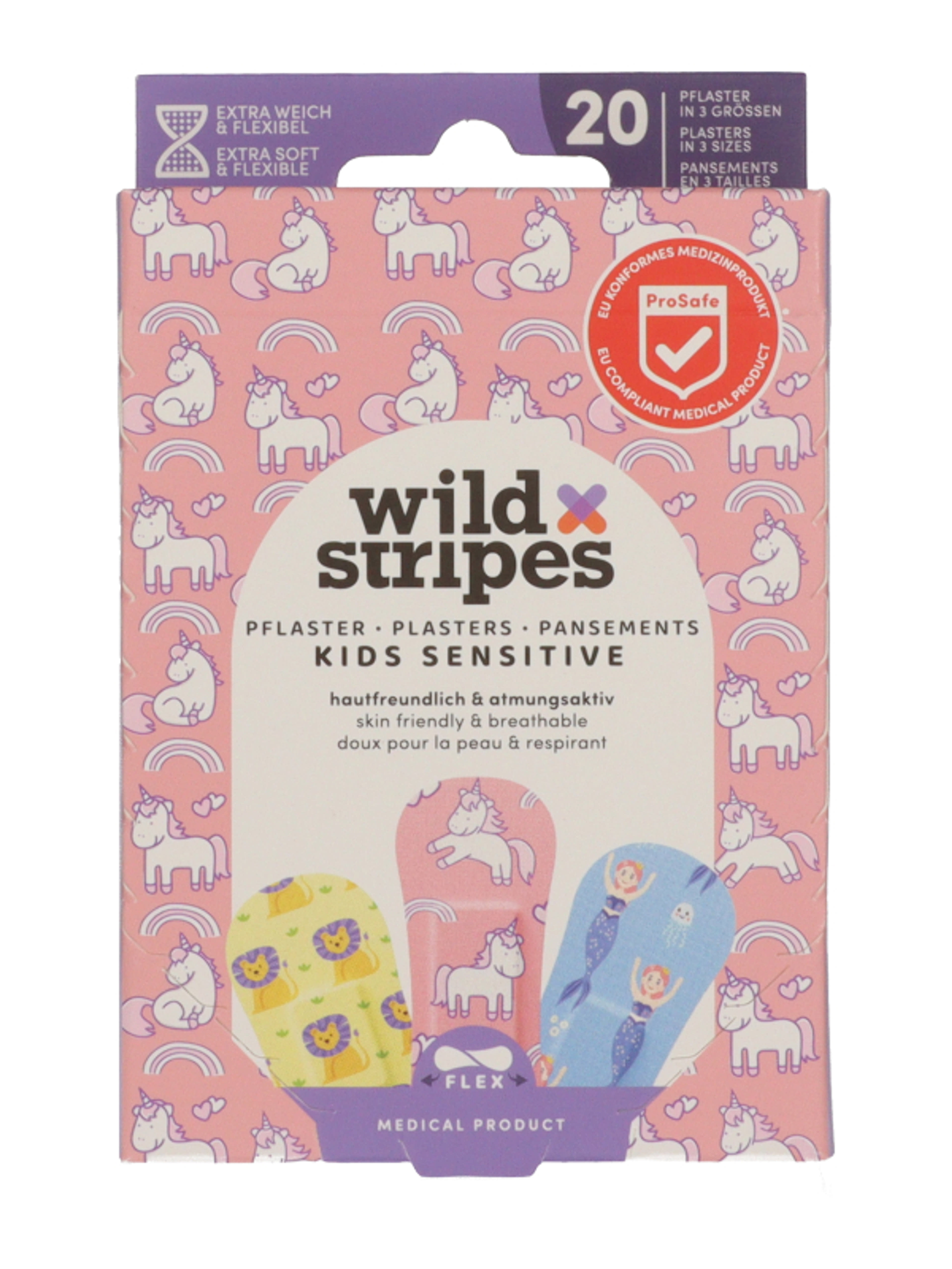 Wild Stripes sebtapasz /unikornis - 20 db-1