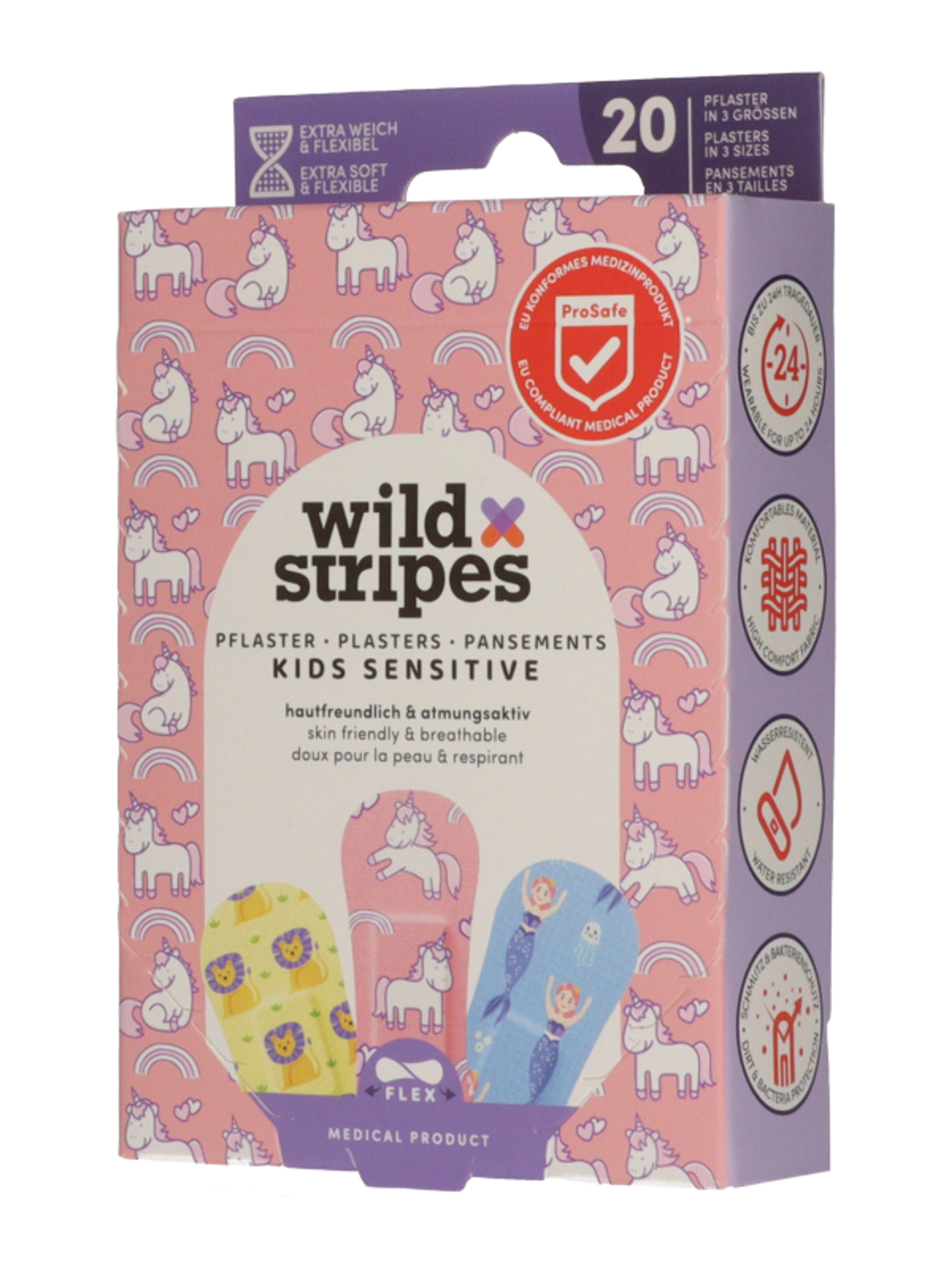 Wild Stripes sebtapasz /unikornis - 20 db-2
