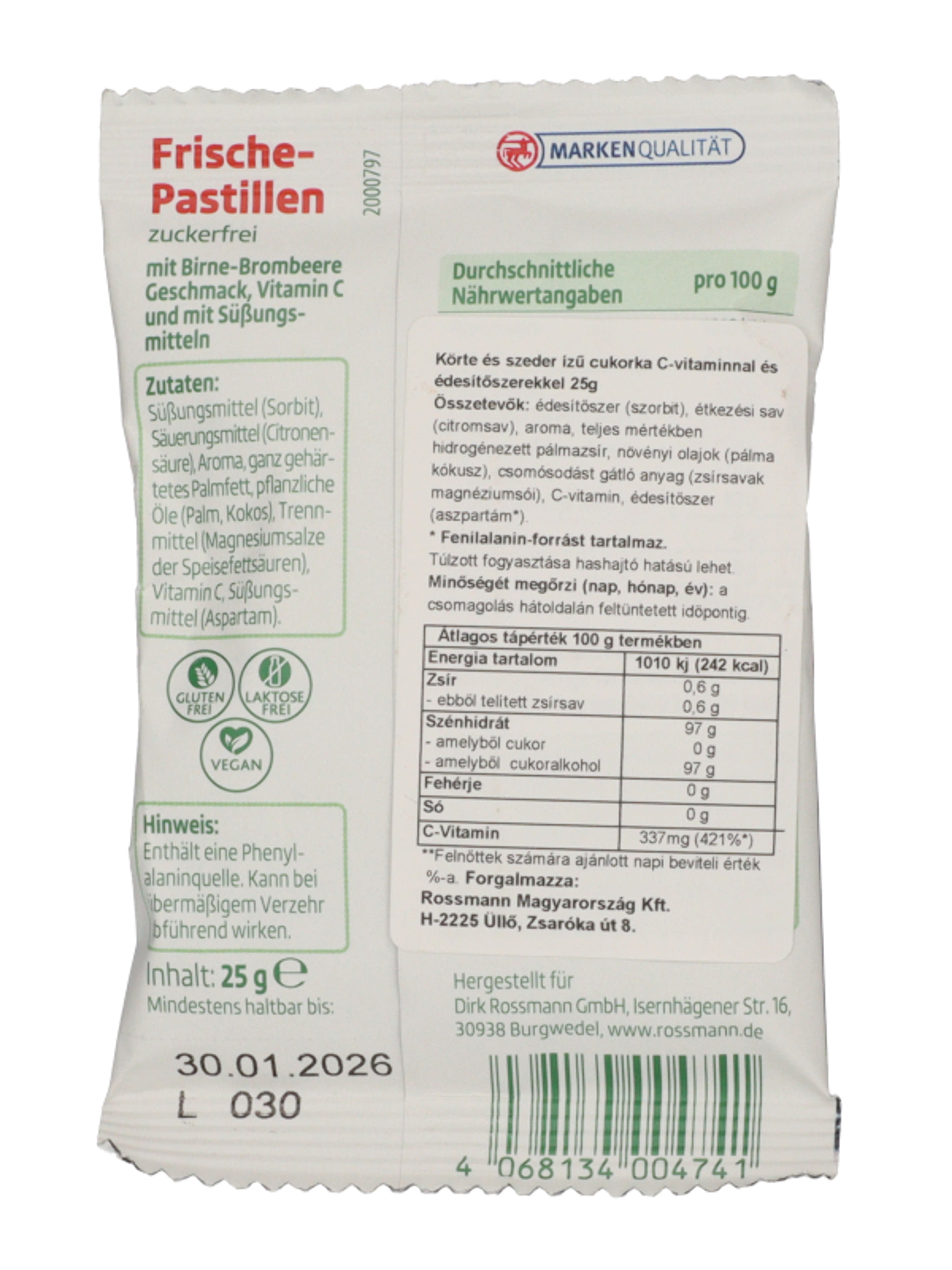 Altapharma frissítő cukor körte-szeder ízesítéssel - 25 g-2