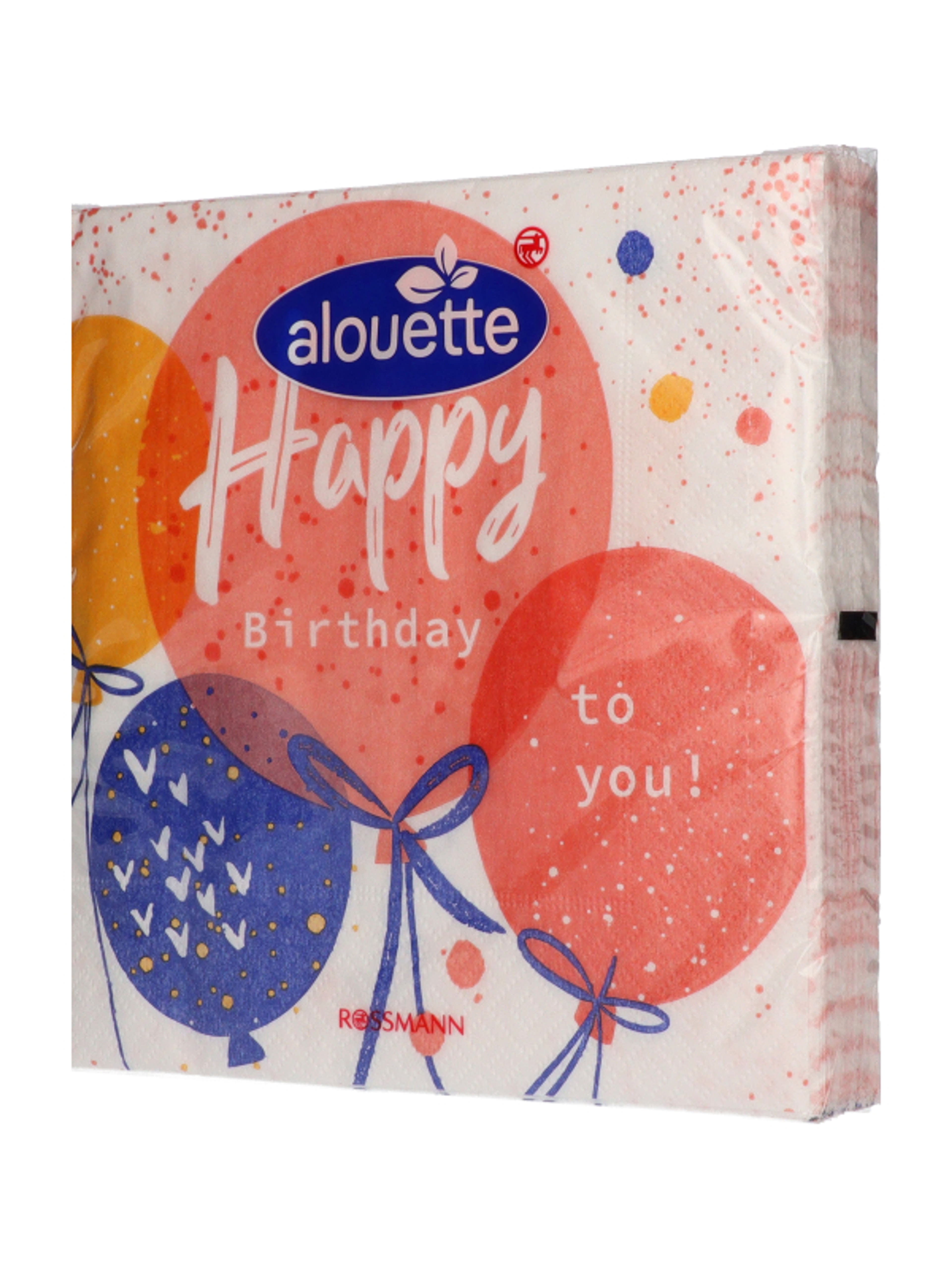 Alouette Happy Birthday szalvéta - 20  db-2