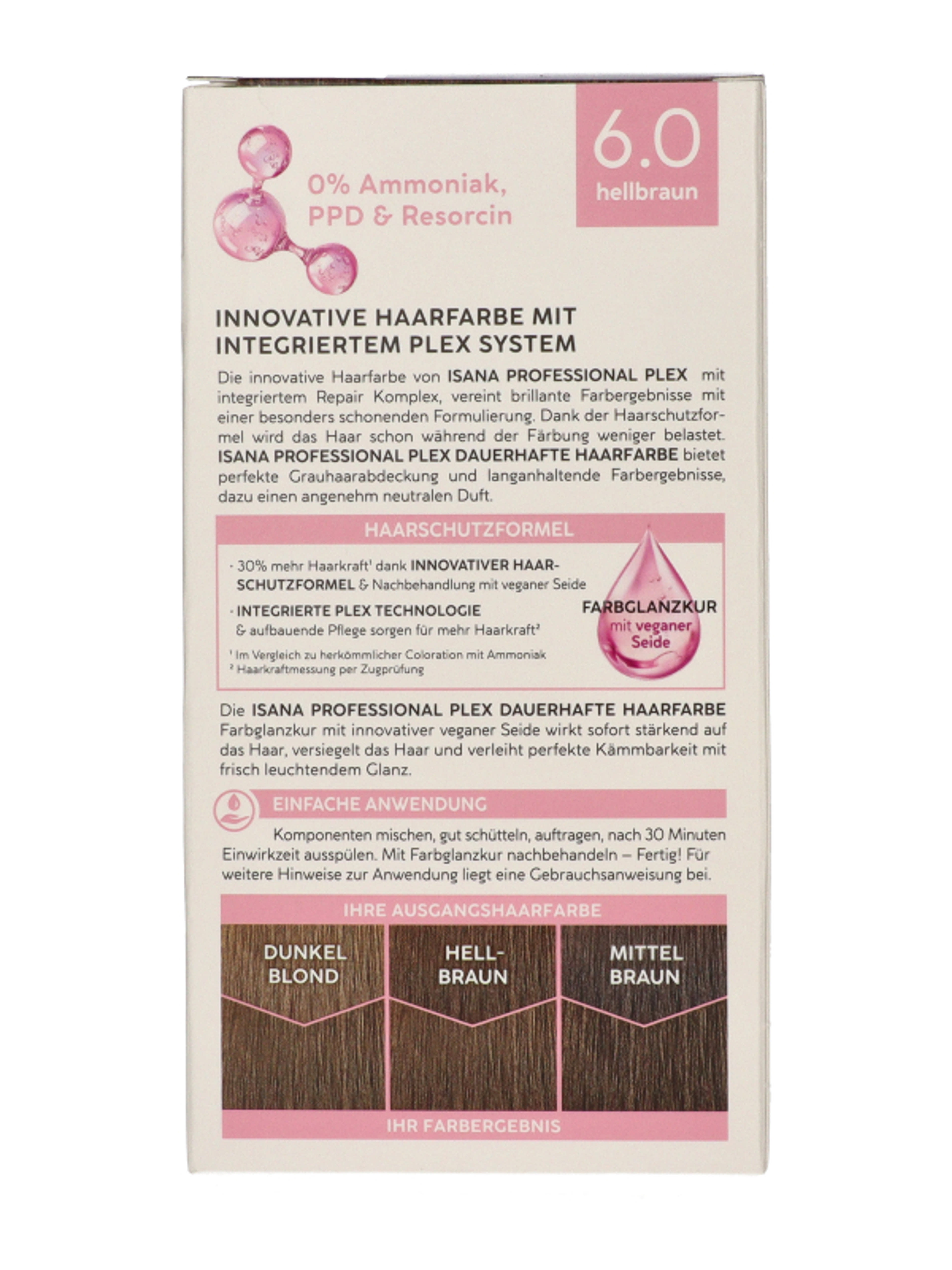 Isana Professional Plex hajfesték /6.0 világos barna - 1 db-3
