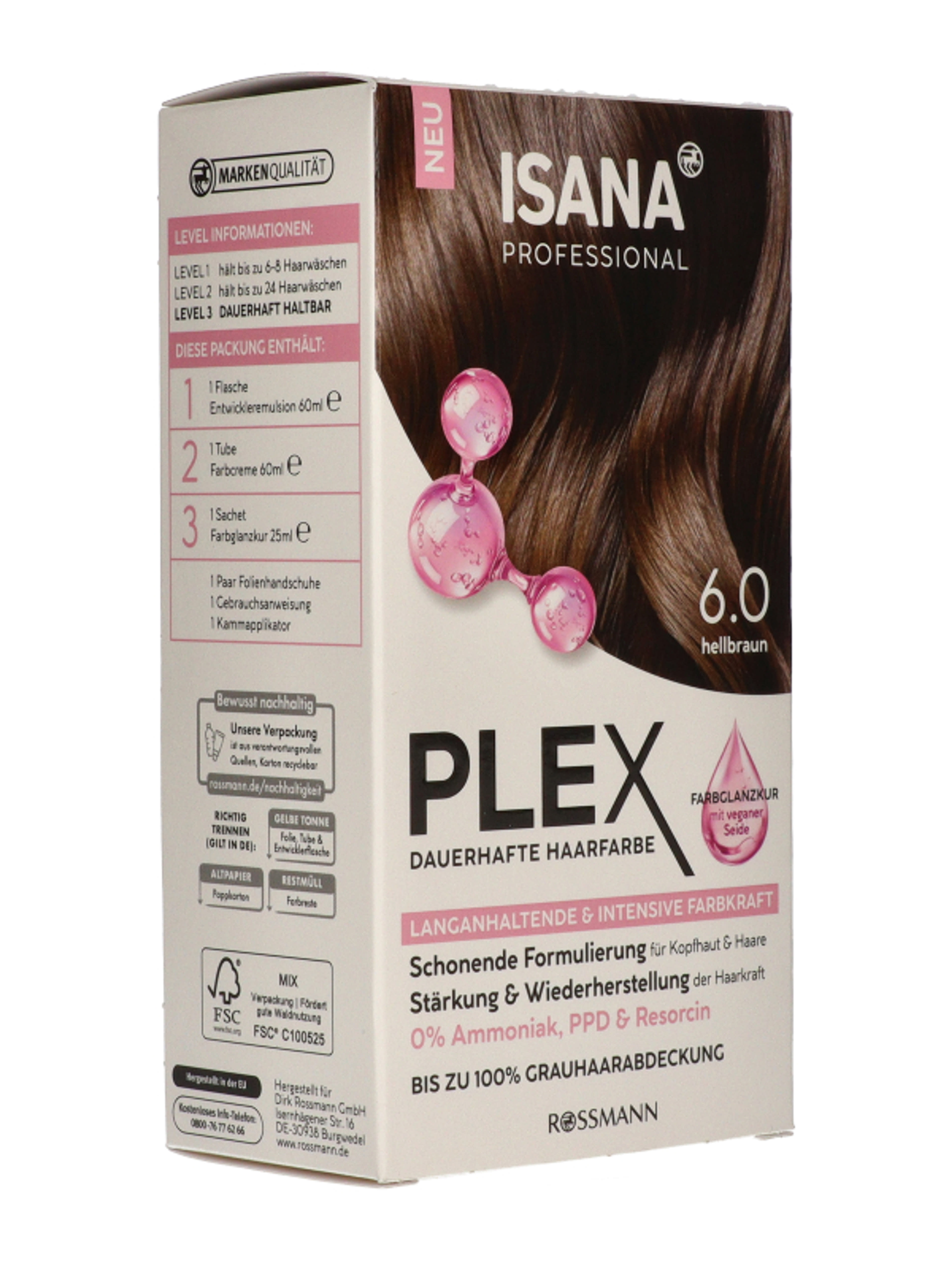 Isana Professional Plex hajfesték /6.0 világos barna - 1 db-4