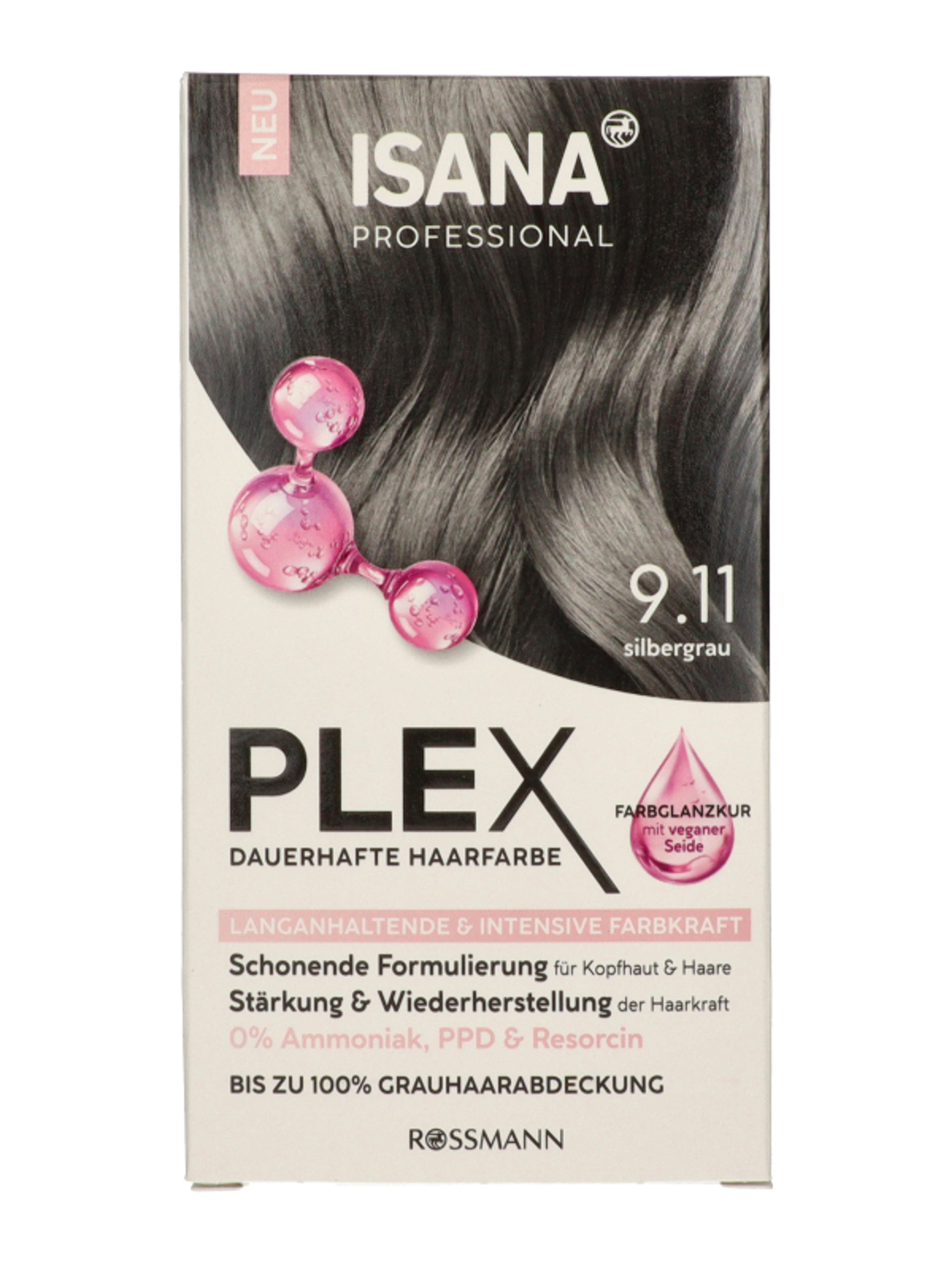 Isana Professional Plex hajfesték /9.11 ezüst szürke - 1 db-1