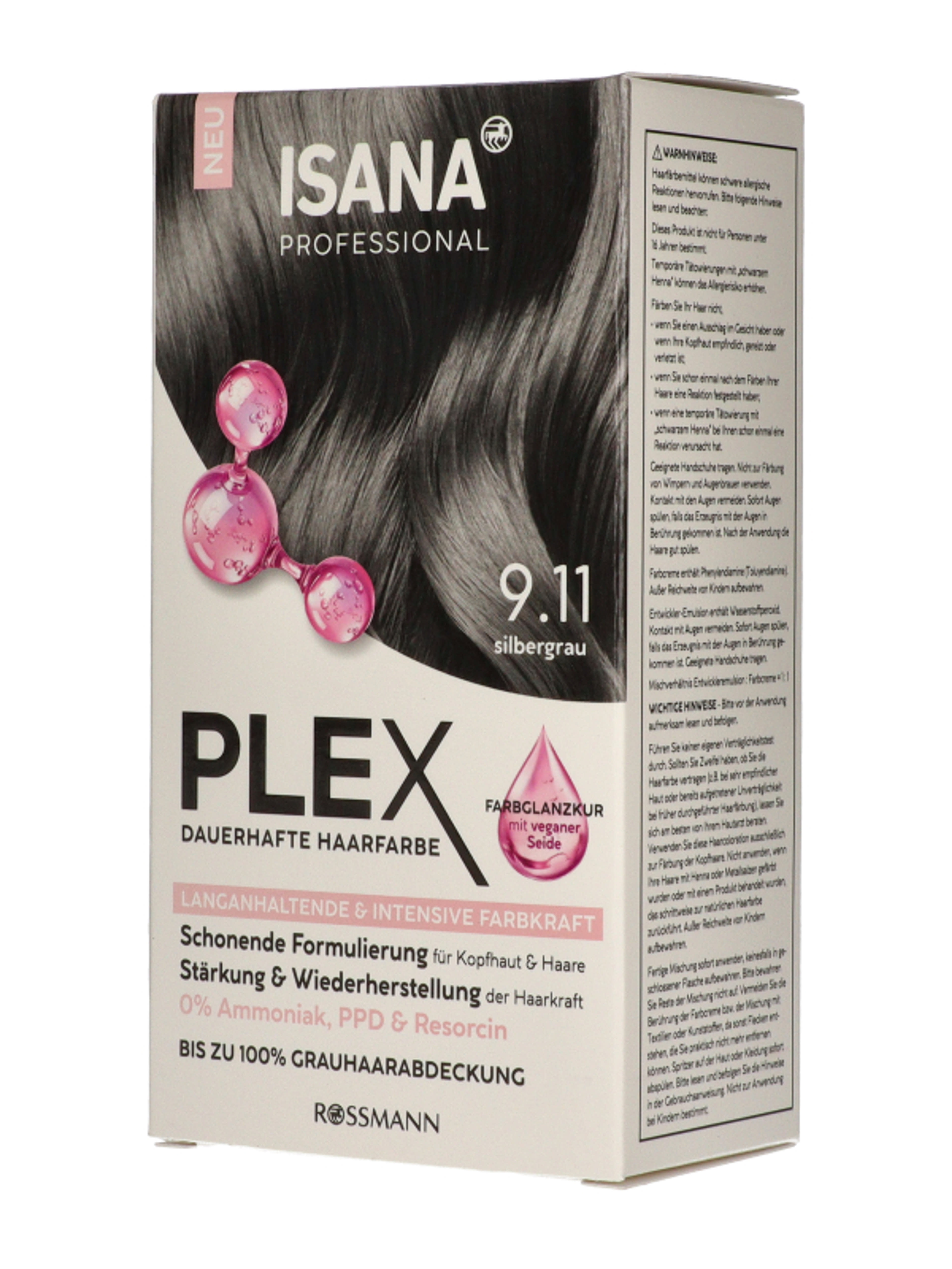 Isana Professional Plex hajfesték /9.11 ezüst szürke - 1 db-2