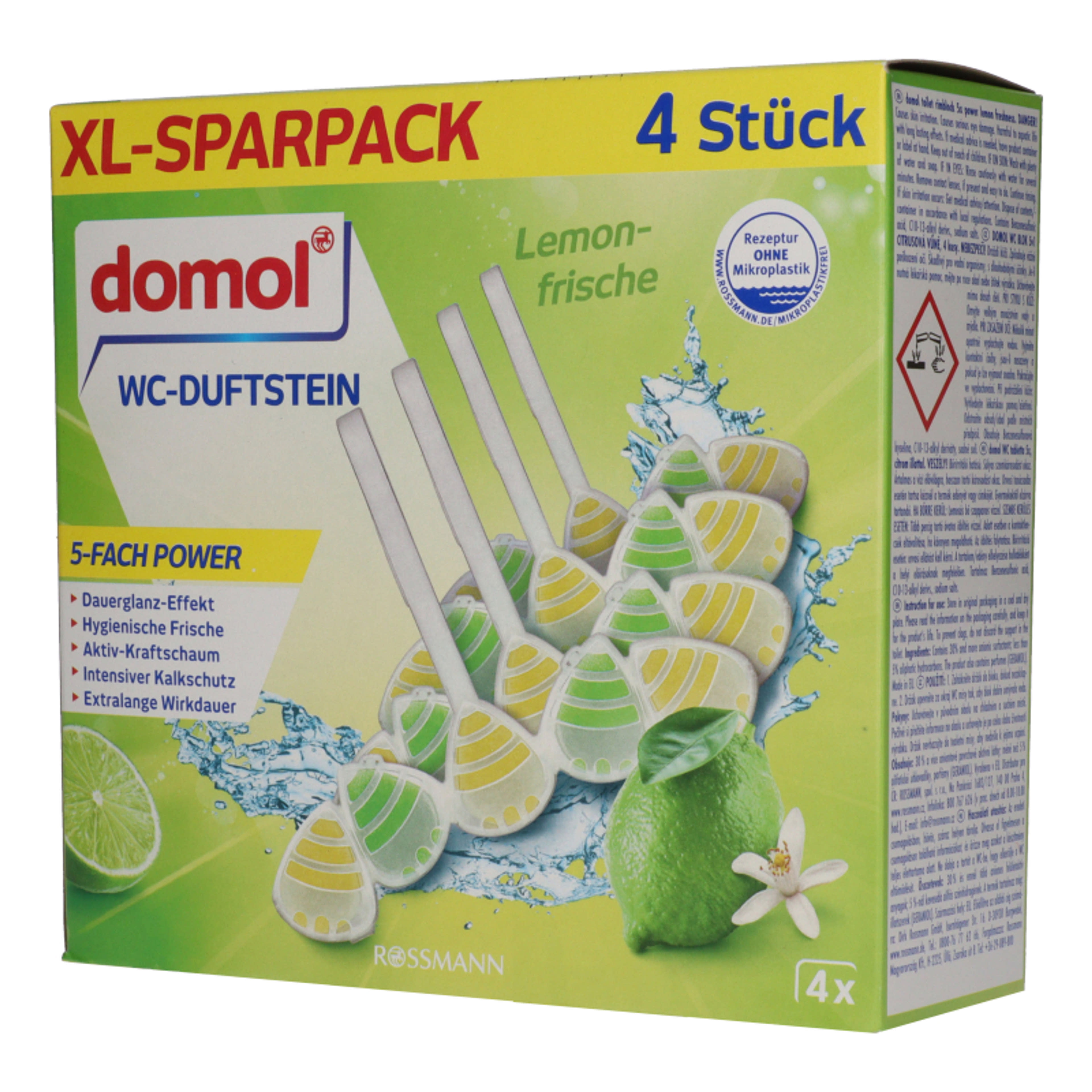 Domol Citrom WC-illatosító 4x55g - 220 g-2