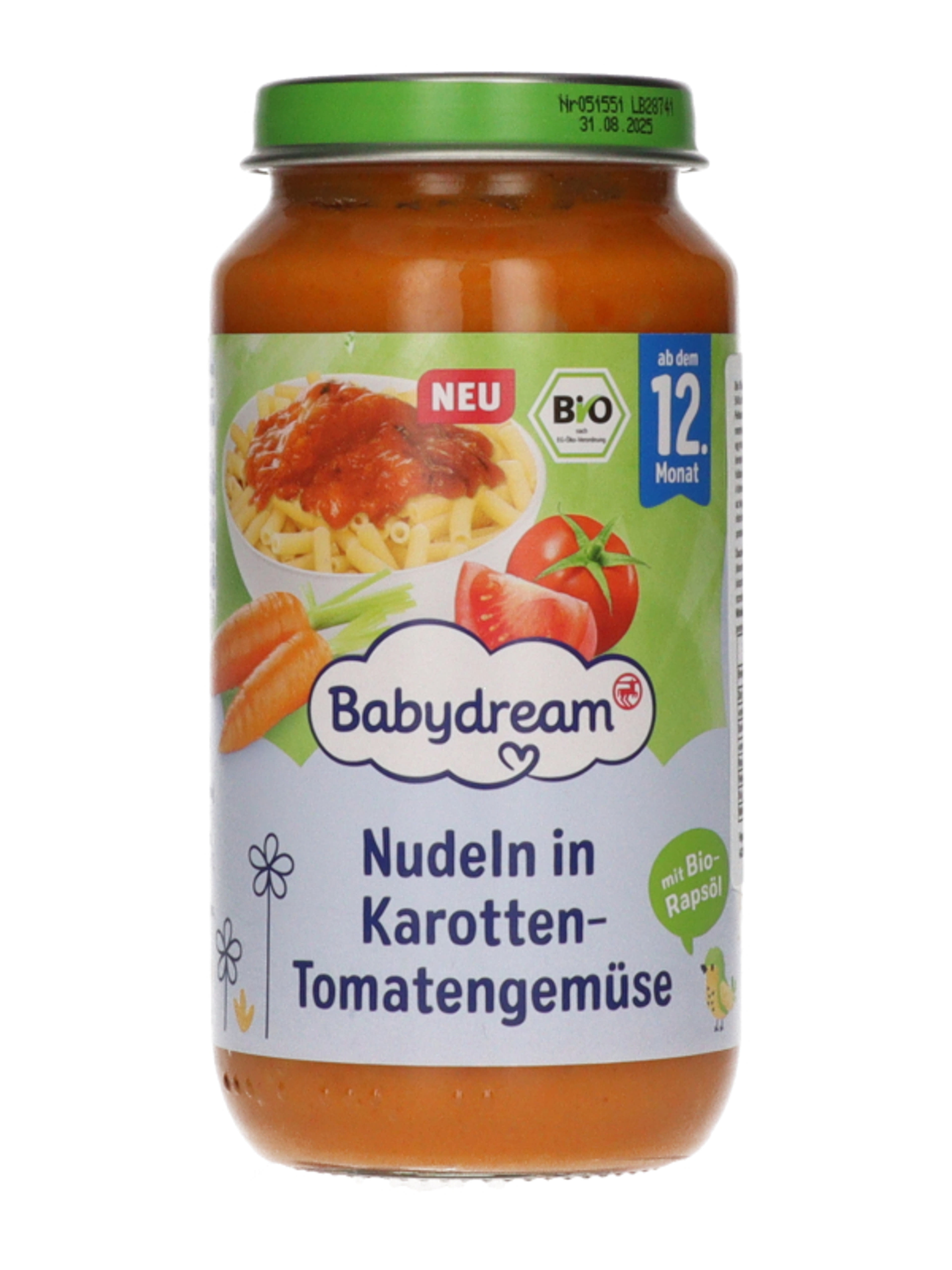 Babydream tészta zöldséfmártásban 12 hónapos kortól - 250 g