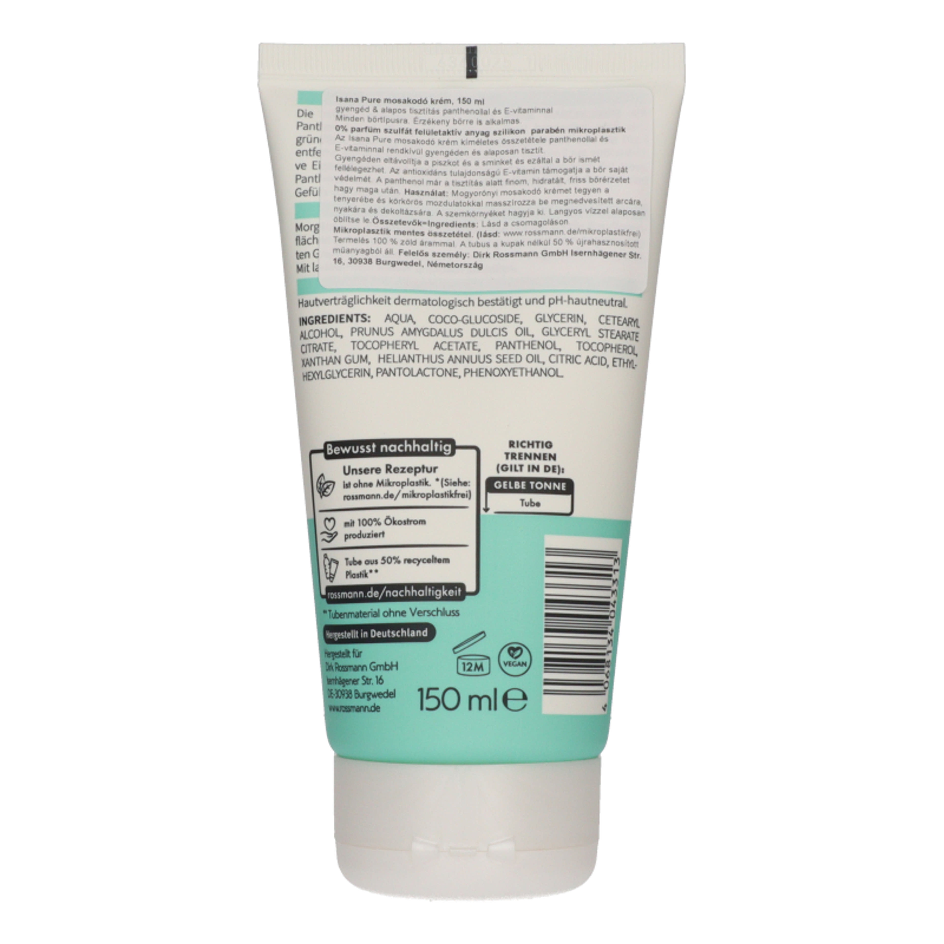 Isana arctisztító krém pantenollal - 150 ml-3