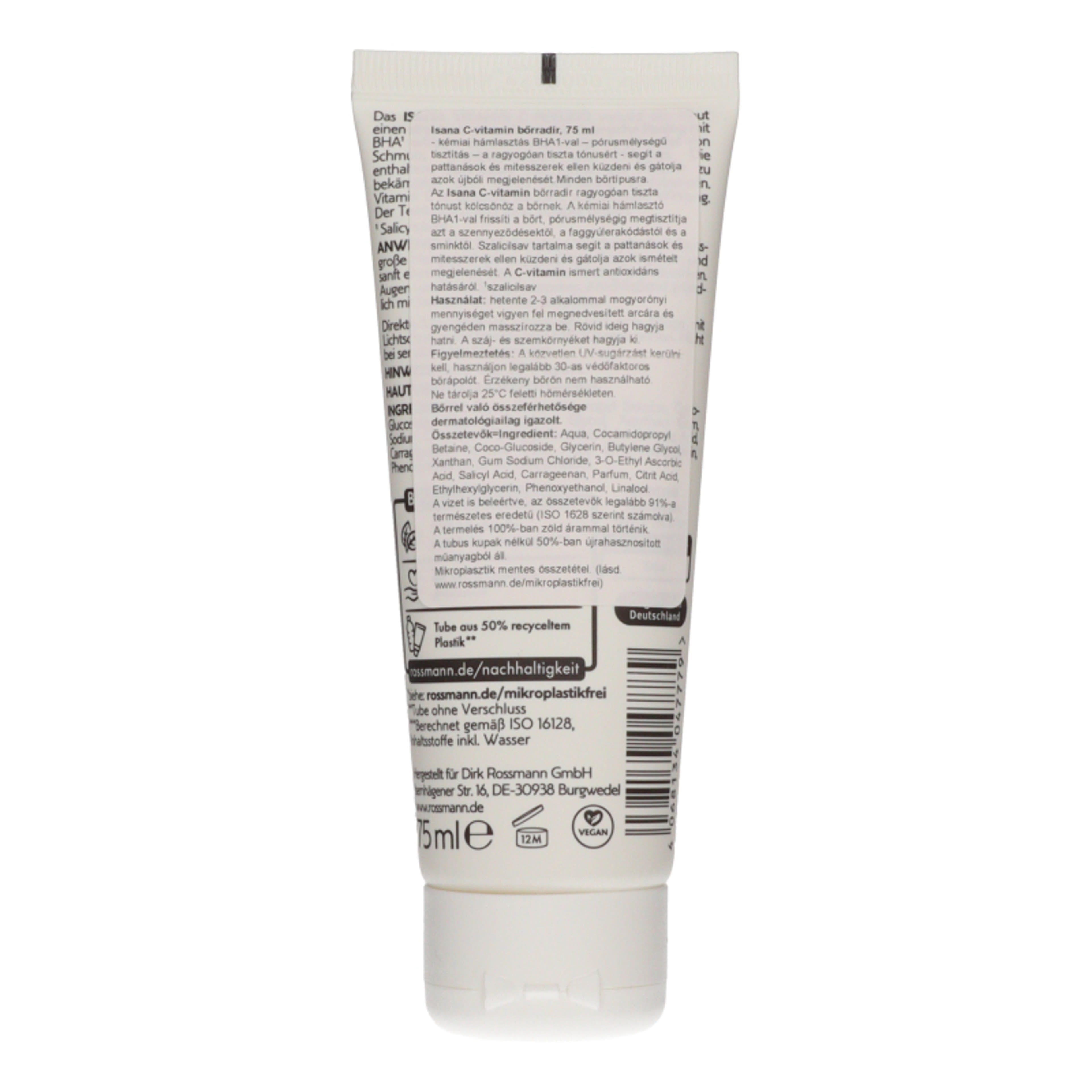 Isana hámlasztó arcradír C-vitaminnal - 75 ml-3