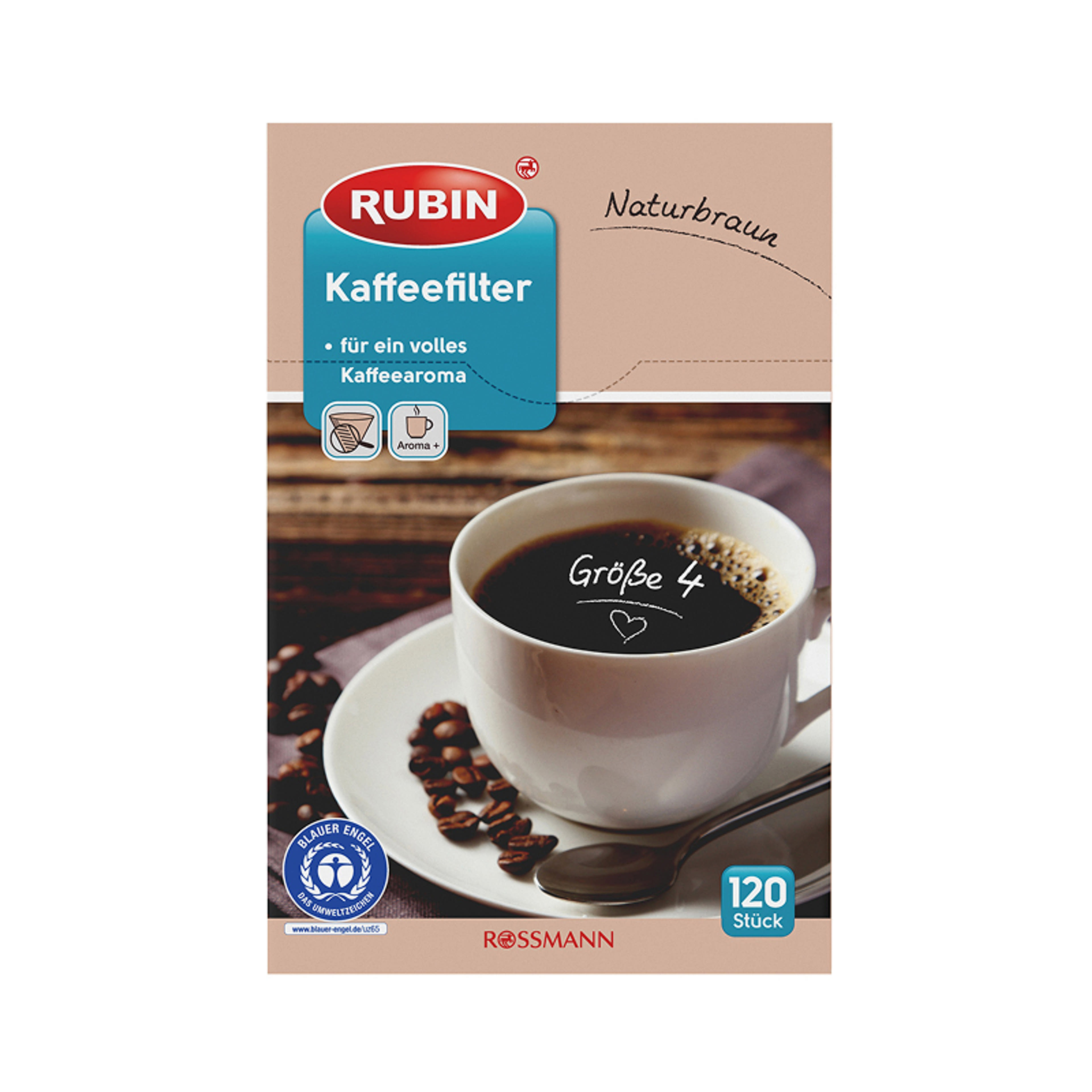 Rubin kávéfilter 4-es méret - 120 db