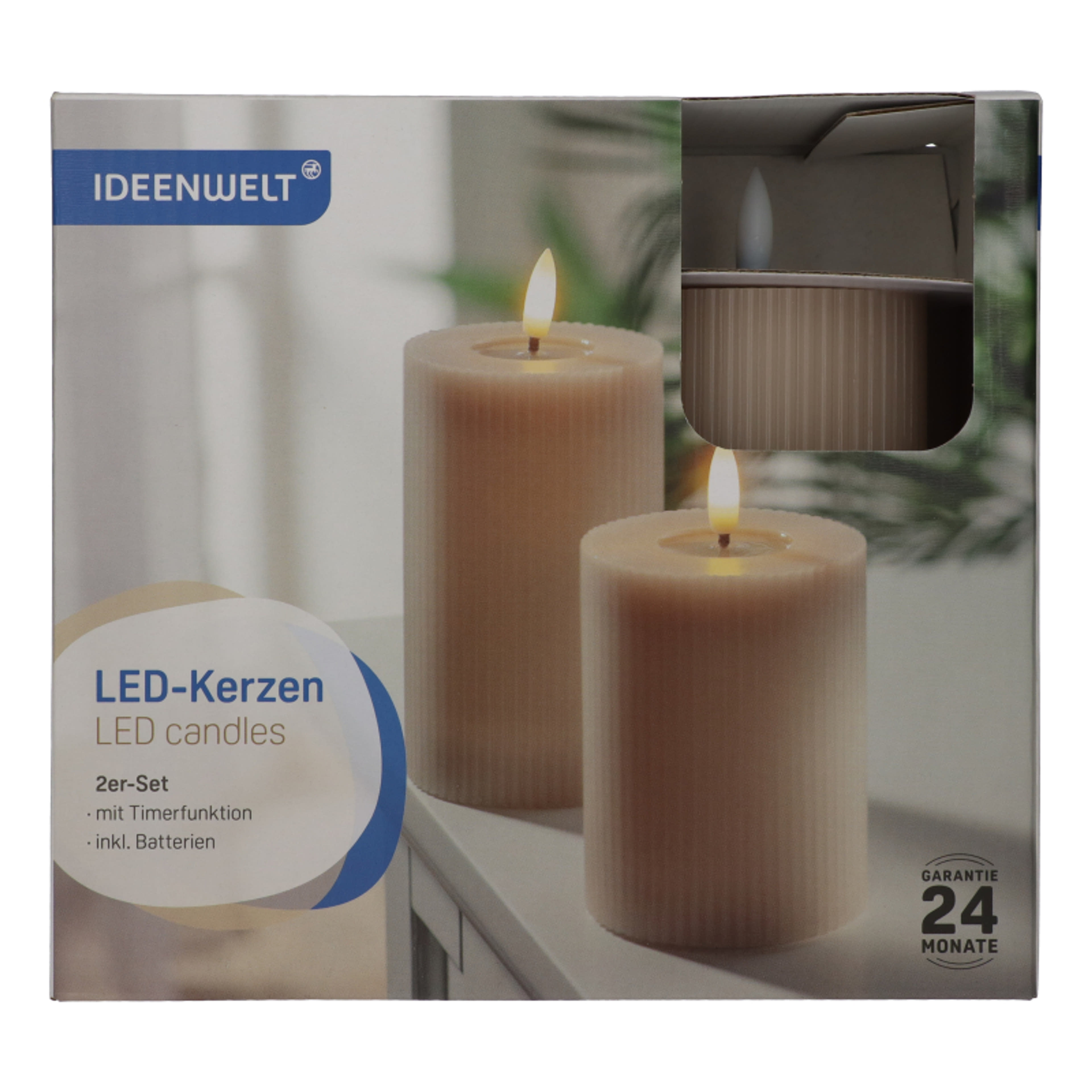 Ideen Welt LED gyertya szett - 2 db