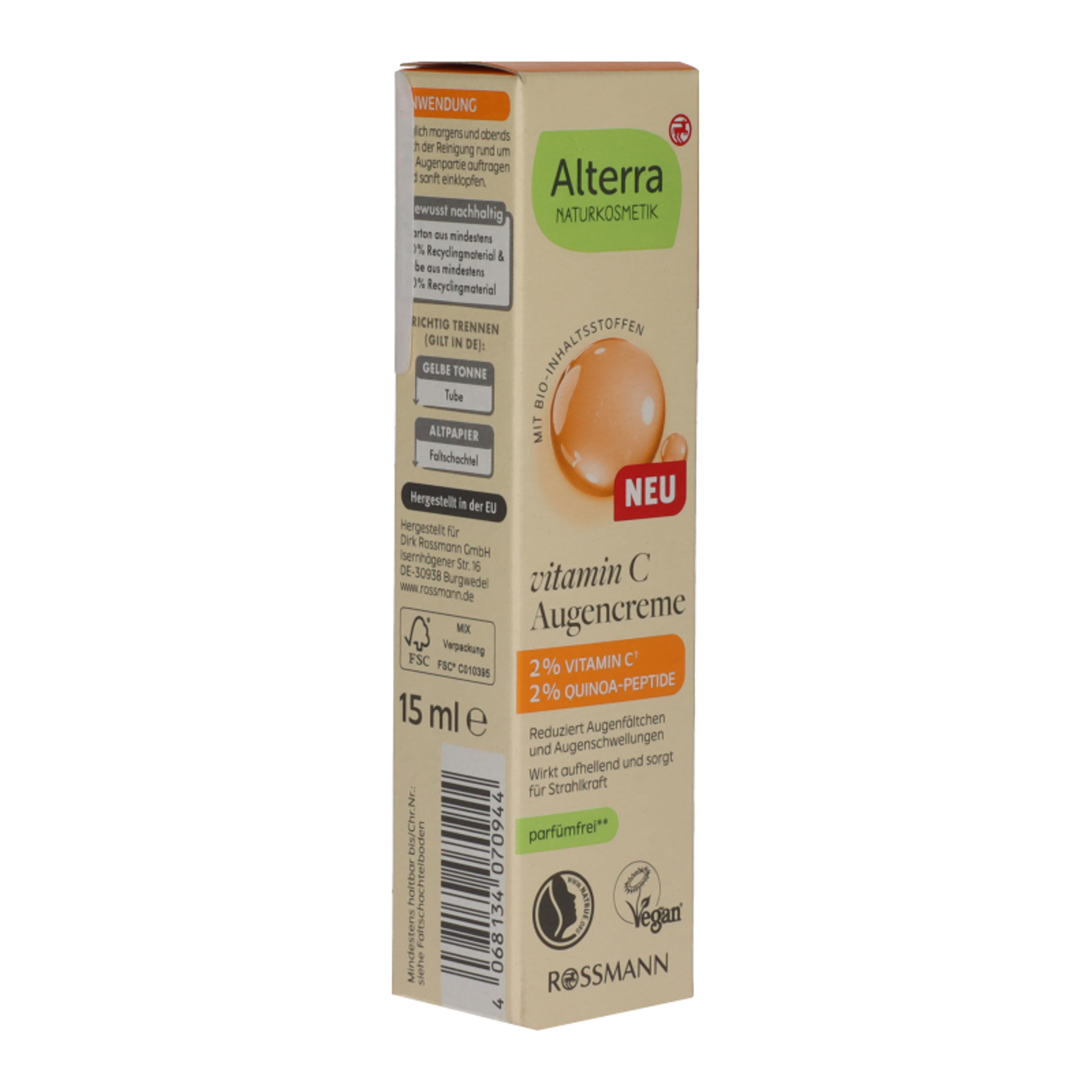 Alterra szemkörnyékápoló C-vitaminnal - 15 ml-2