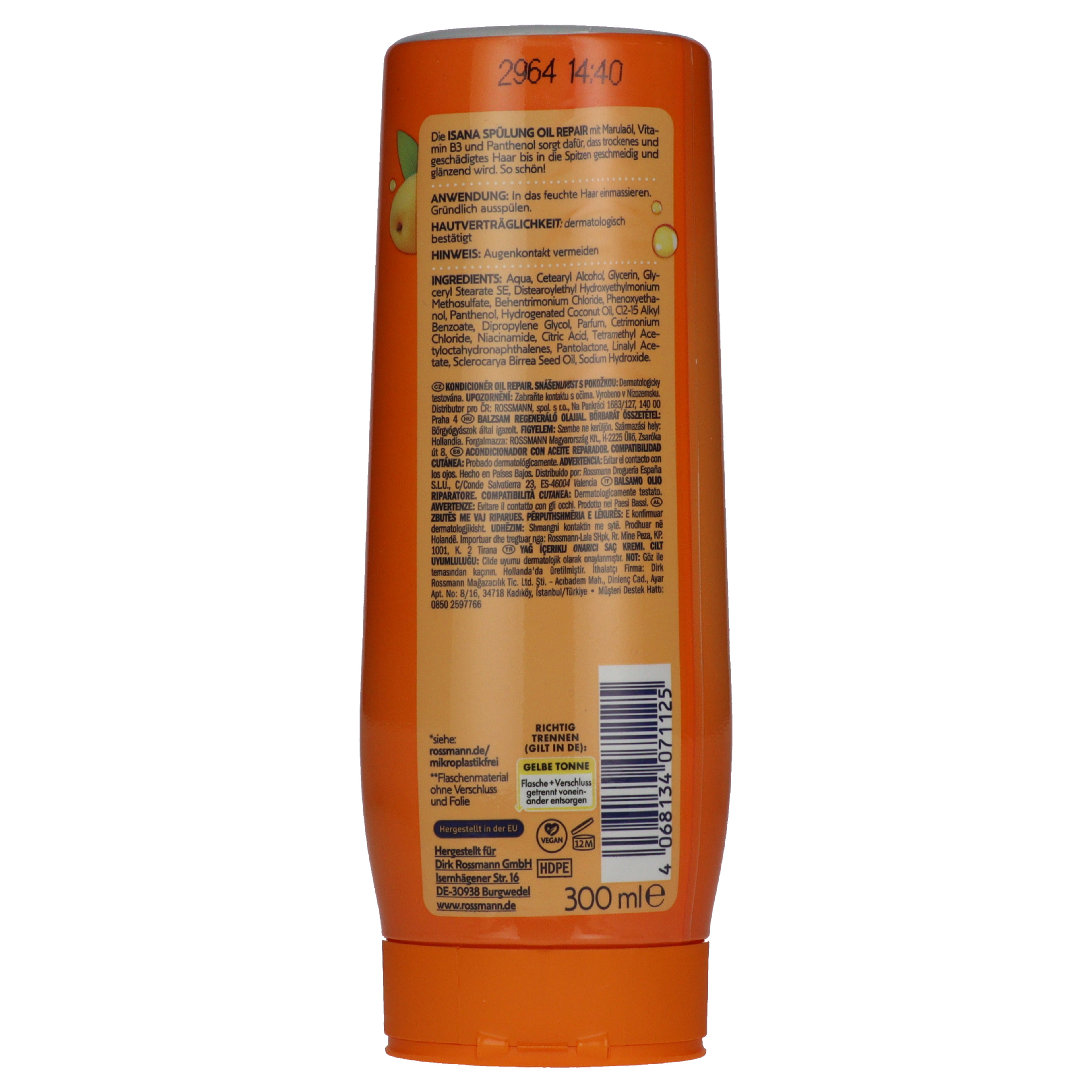 Isana Hair Oil Repair balzsam - 300 ml-3