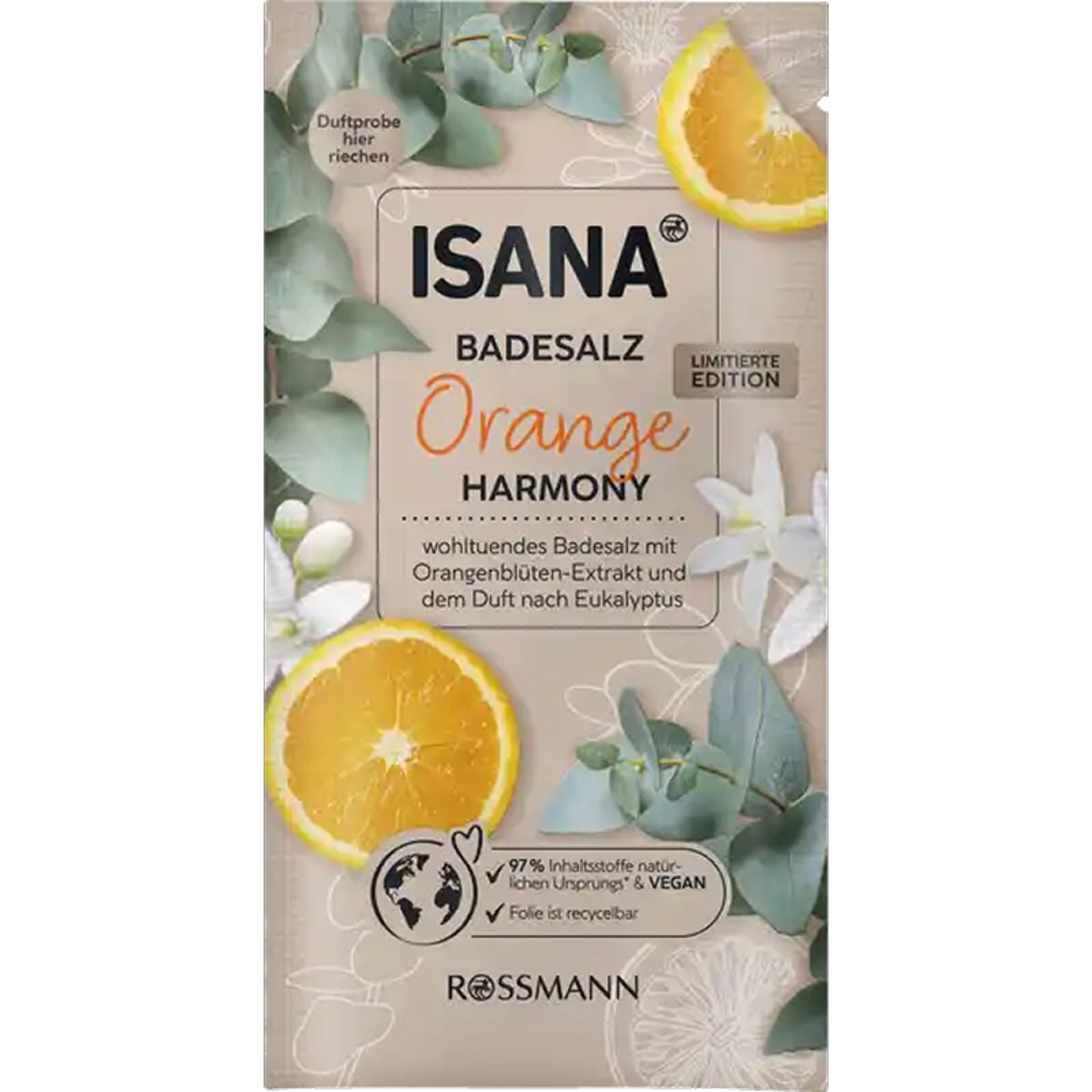 Isana Orange Harmony fürdősó - 80 g