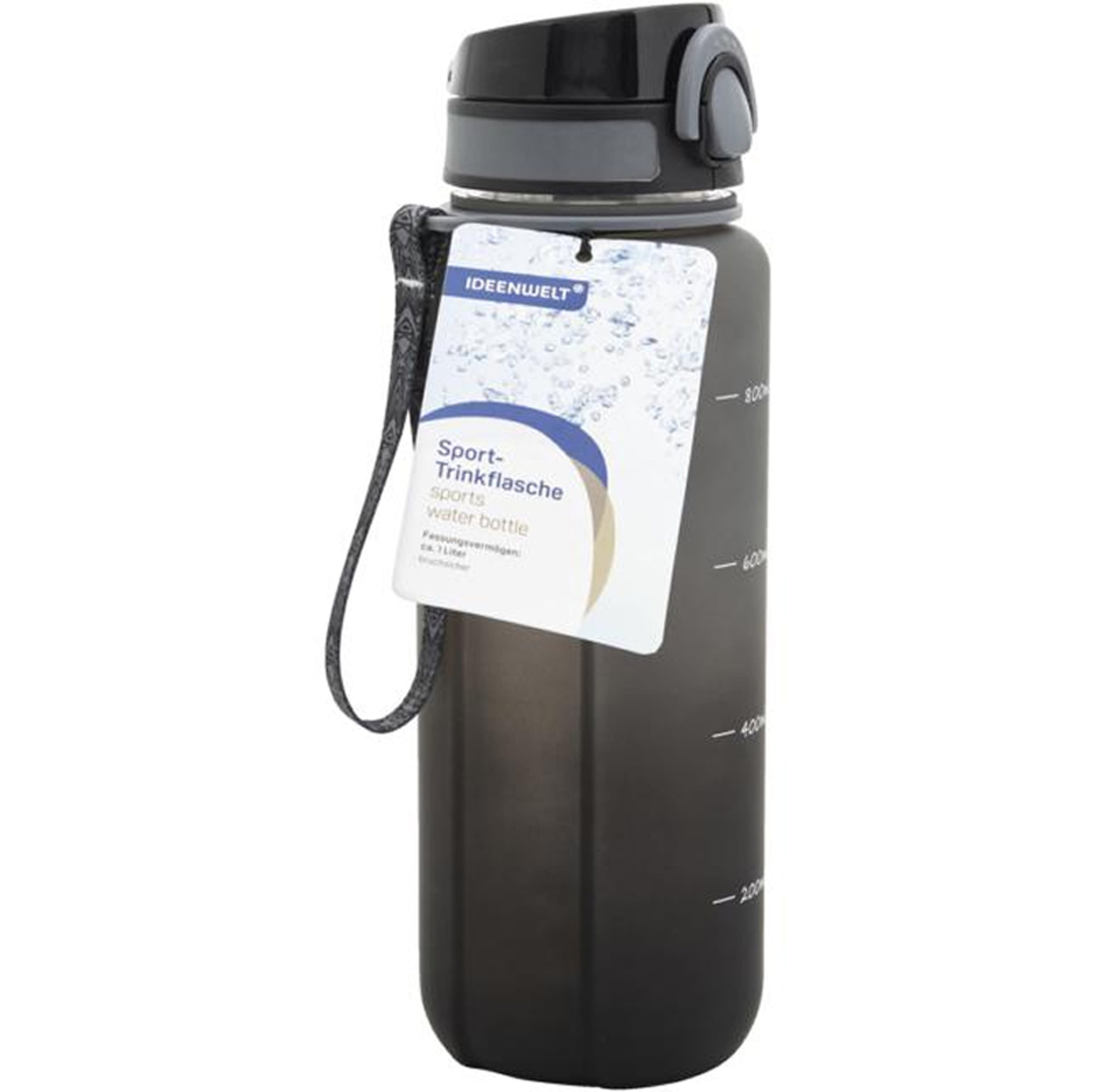 Ideen Welt sportpalack 1 literes /fekete, szürke - 1 db