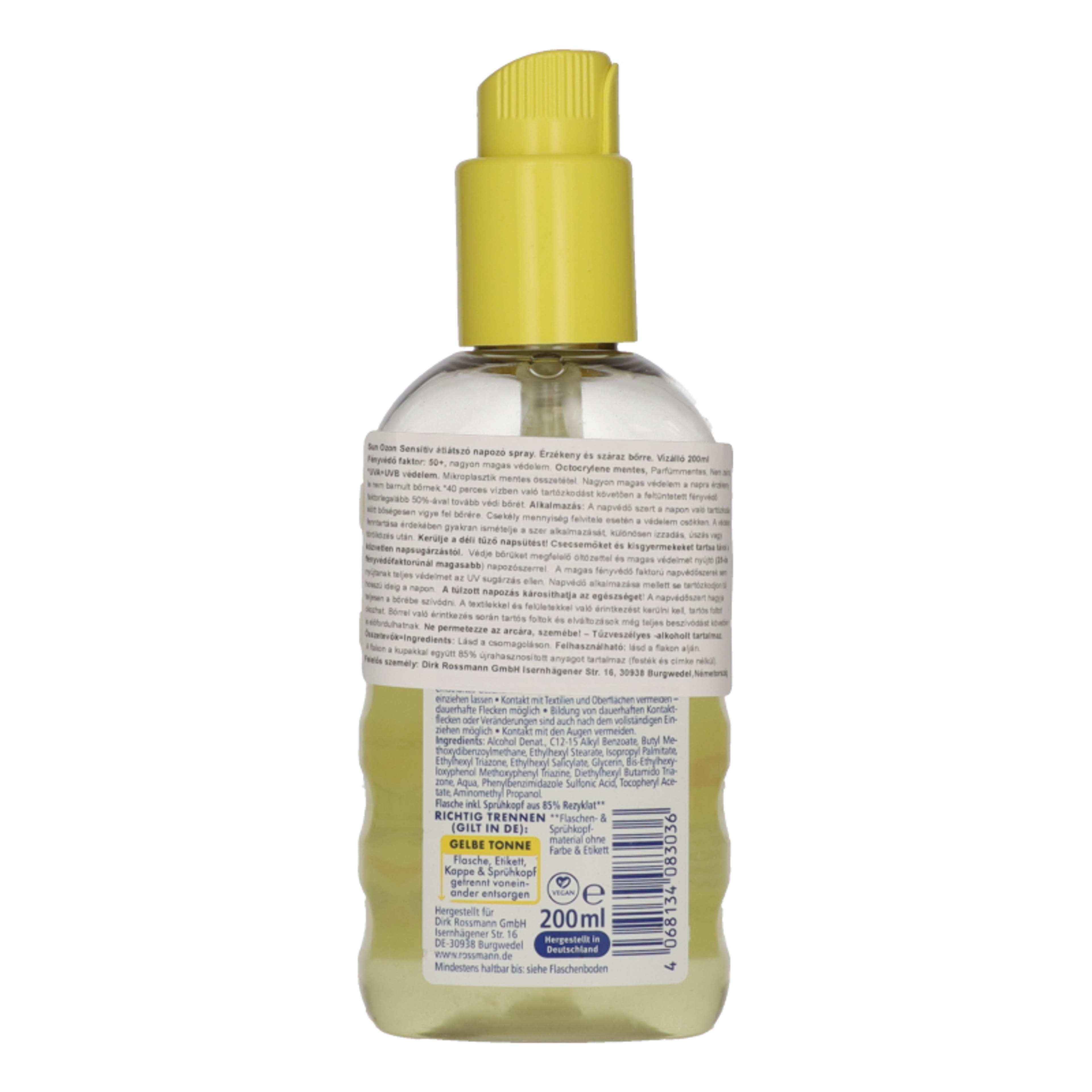 Sunozon Sensitive napspray F50+ - 200 ml-3