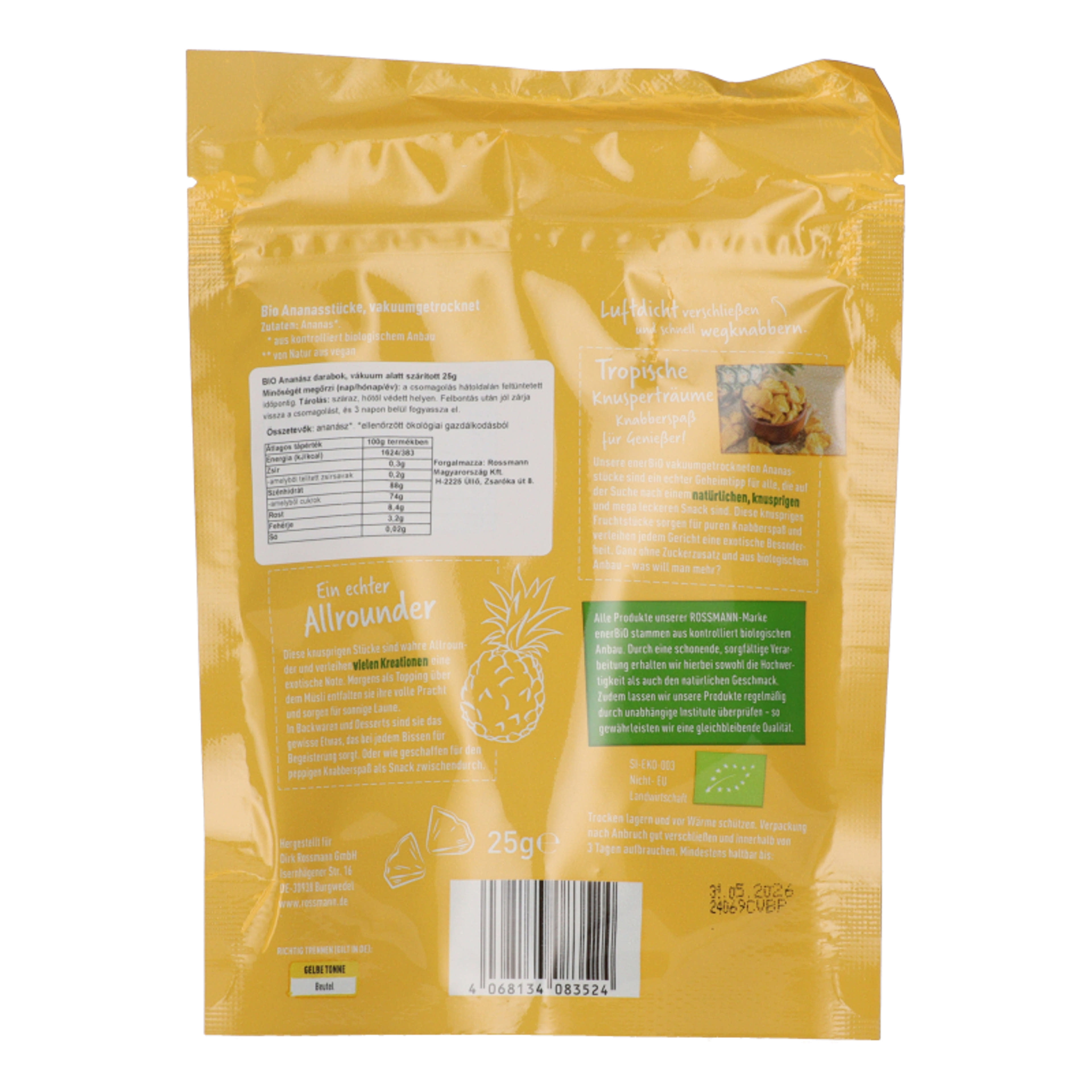 Ener-Bio ananász szeletek - 25 g-3