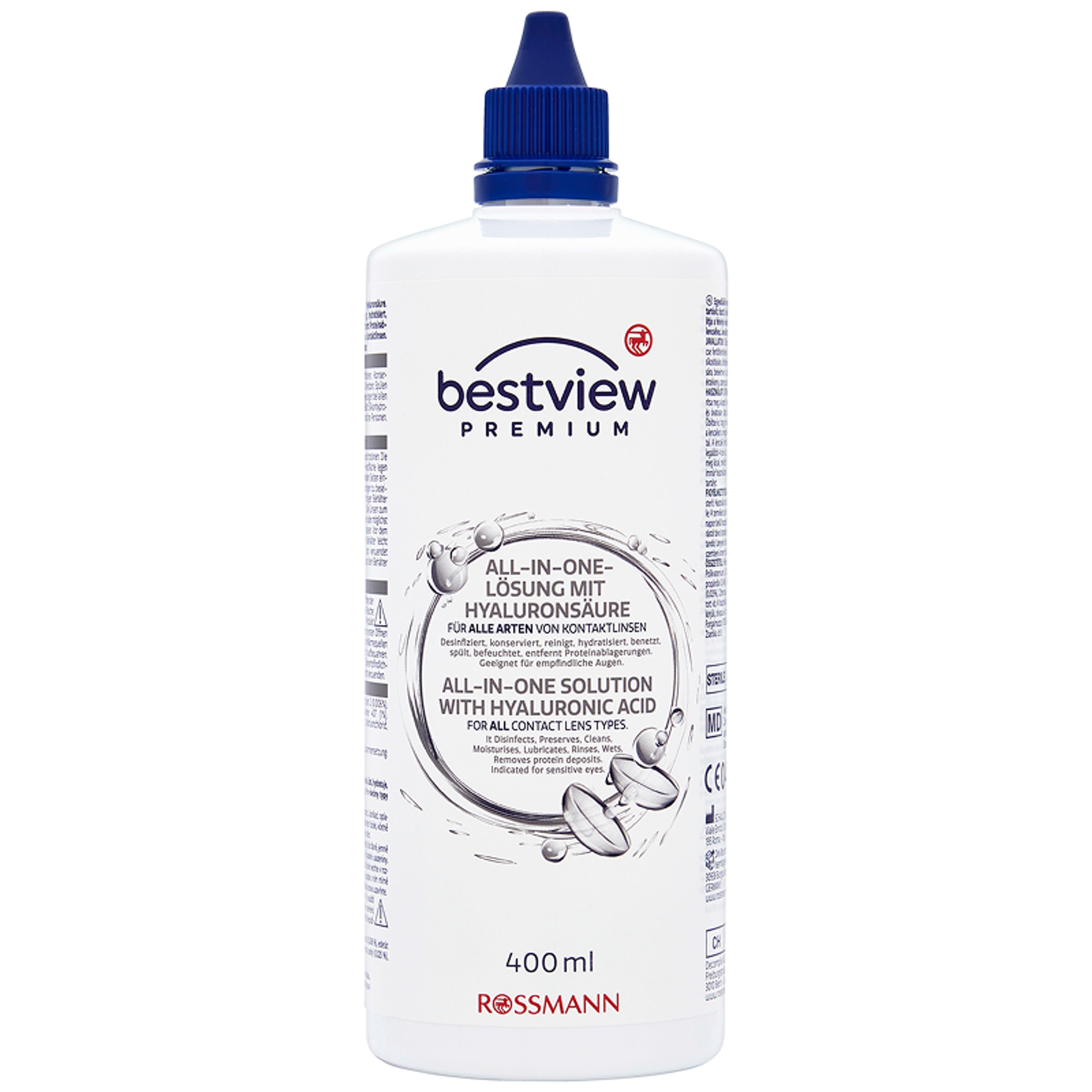 Best View kontaktlencse folyadék hialuronnal - 400 ml