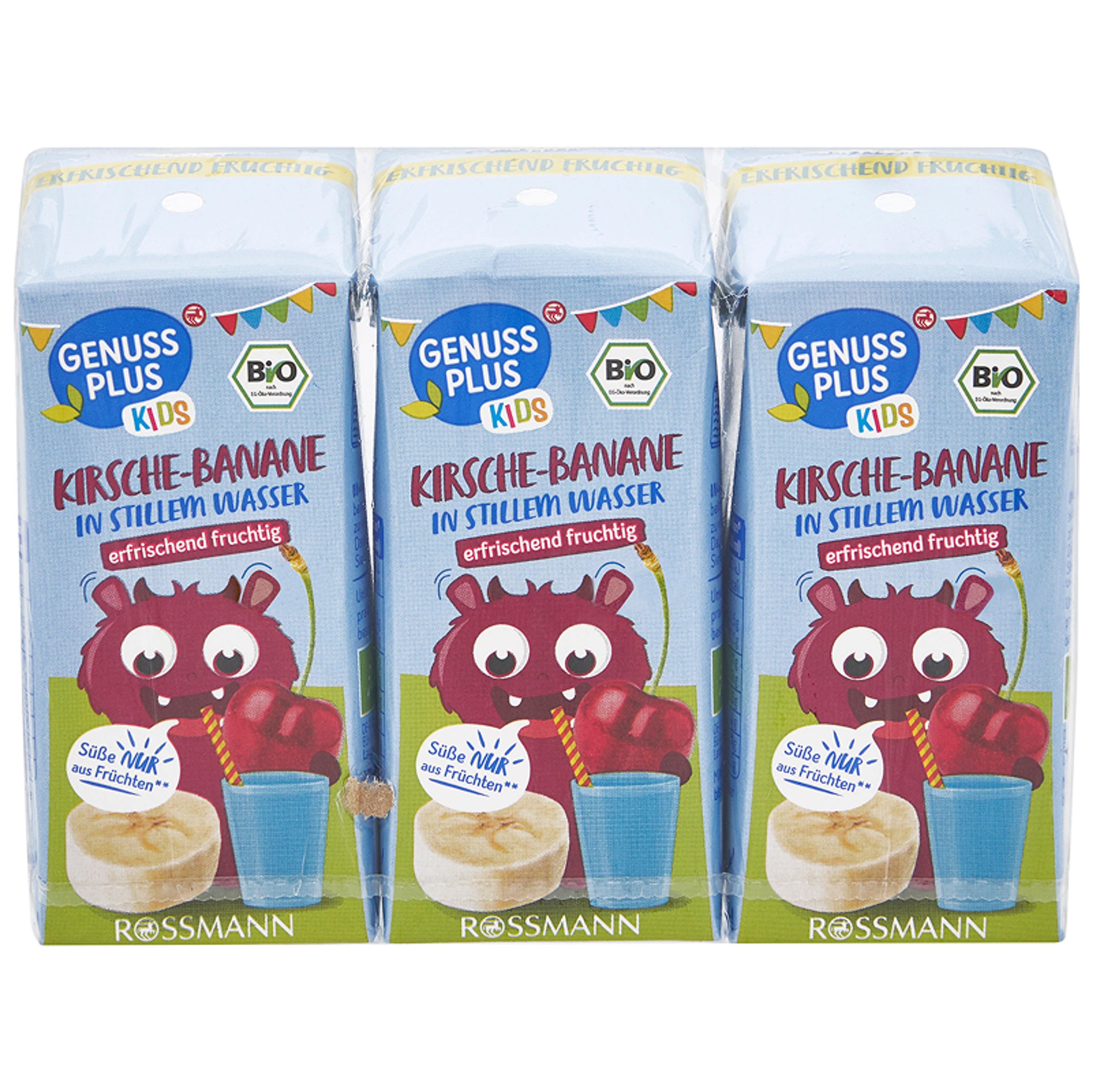 Genuss Plus Kids cseresznye-banán gyümölcslé 1 éves kortól - 600 ml-1